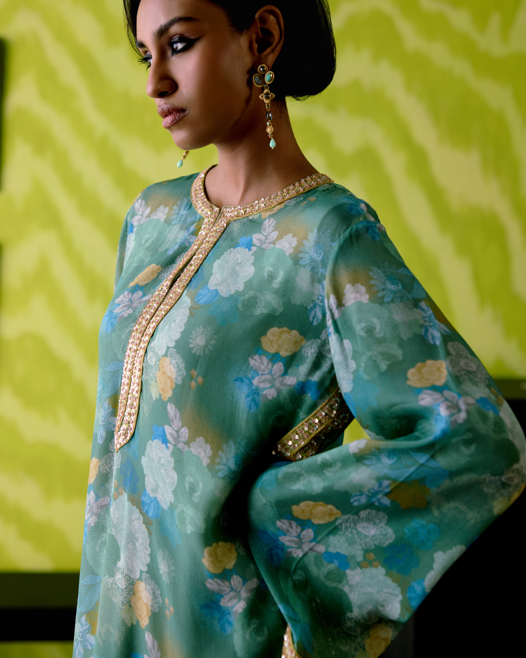 Green Apple Slit Dress