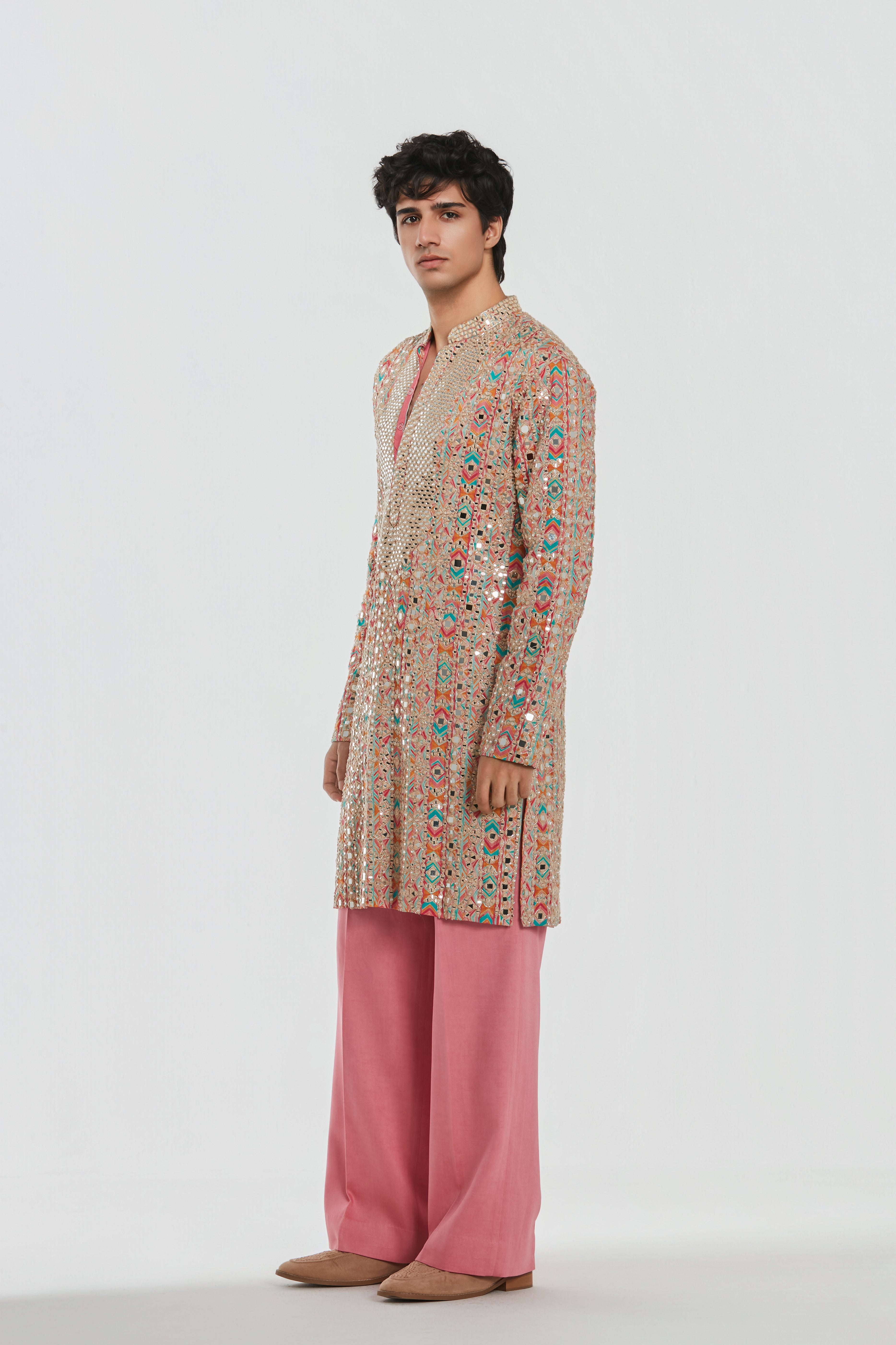 Kurta - Heavy chanderi , Pant-Cotton twill