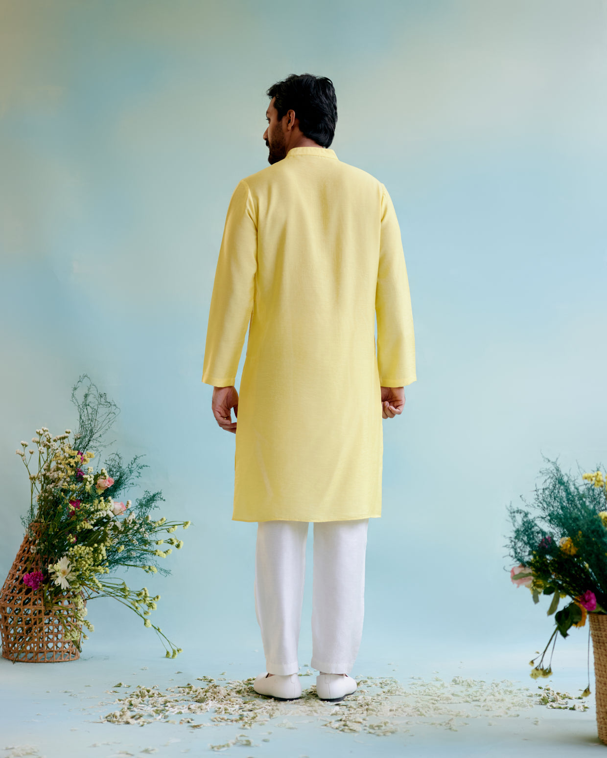 Sunshine Glow Chanderi Gota Lace Kurta