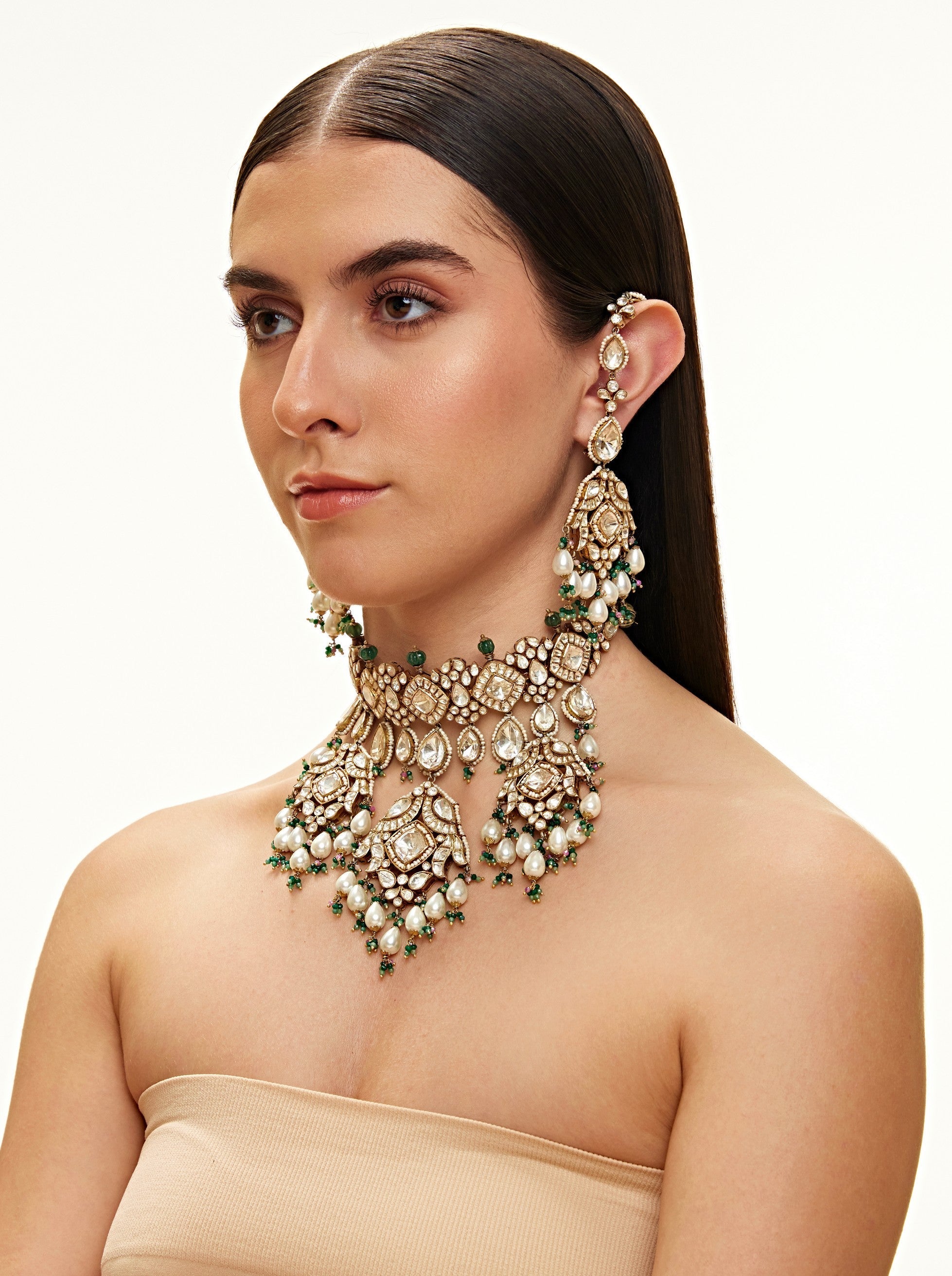 Swara polki necklace set