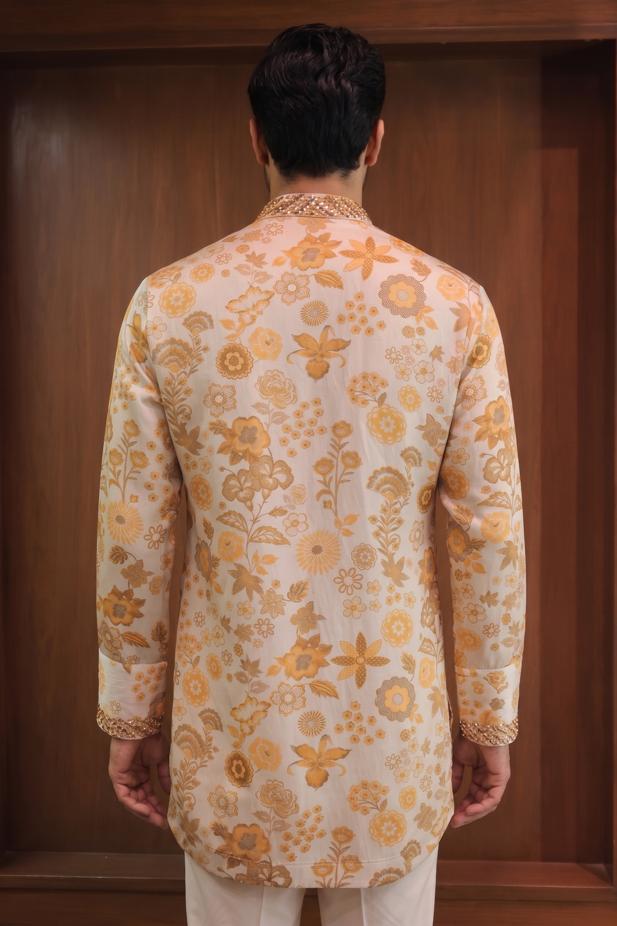 Ivory Linen Satin Kurta