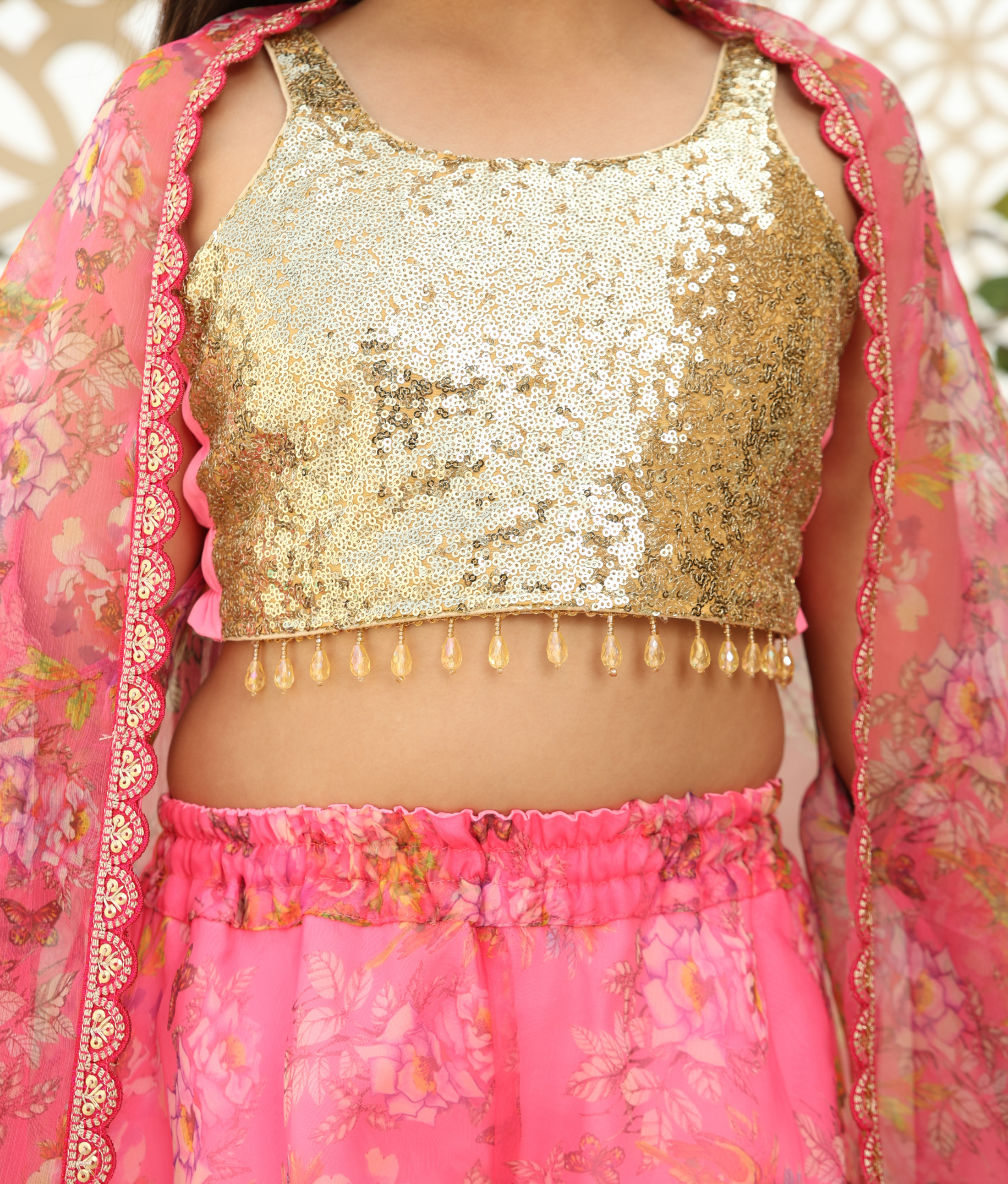 Sequence Embroidered Top with Plazzo