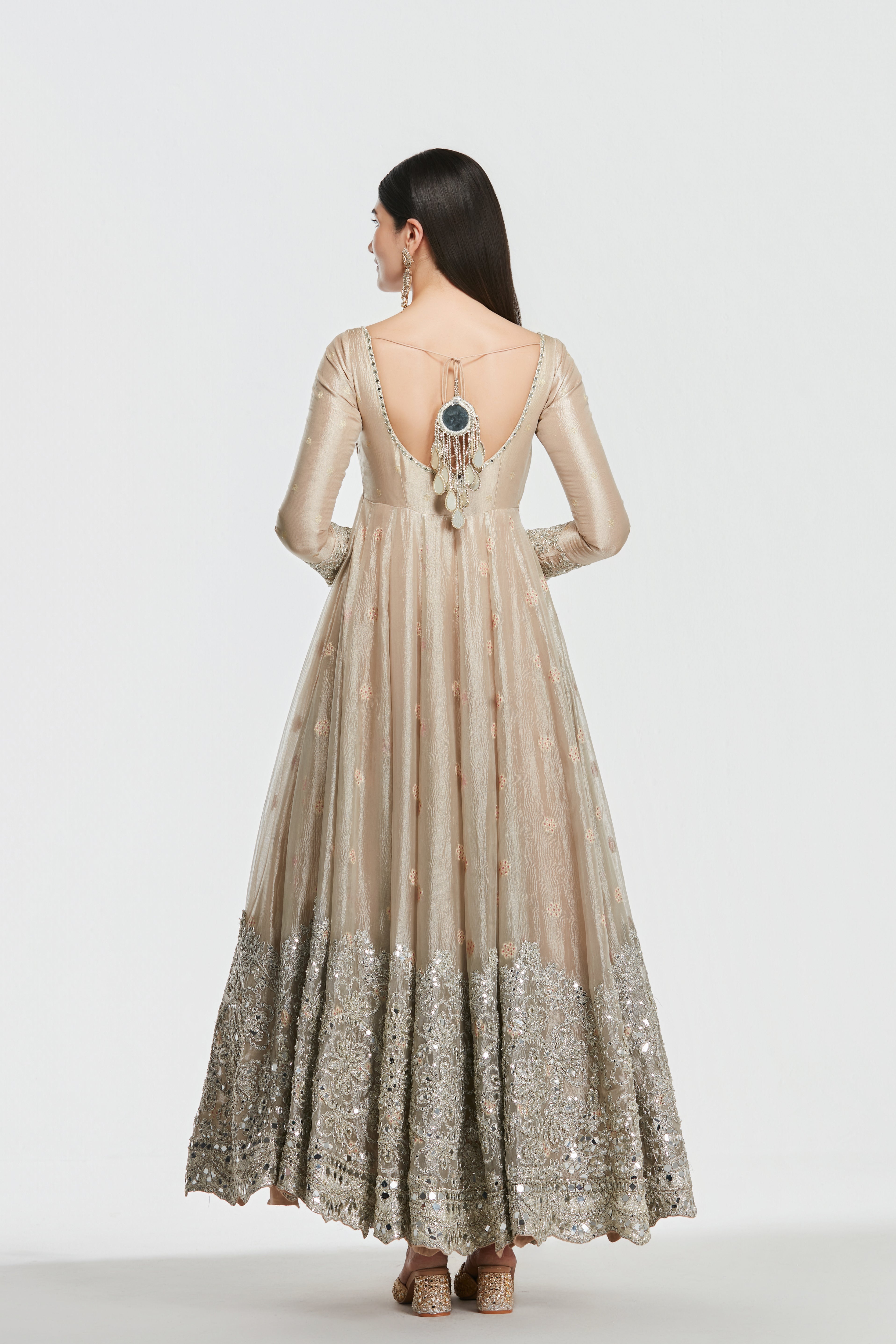 Mirror work , zari , lurex thread