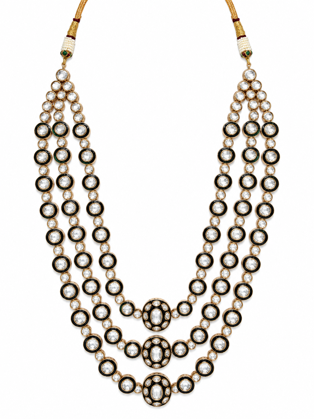 Moissanite Polki Layered Necklace Set