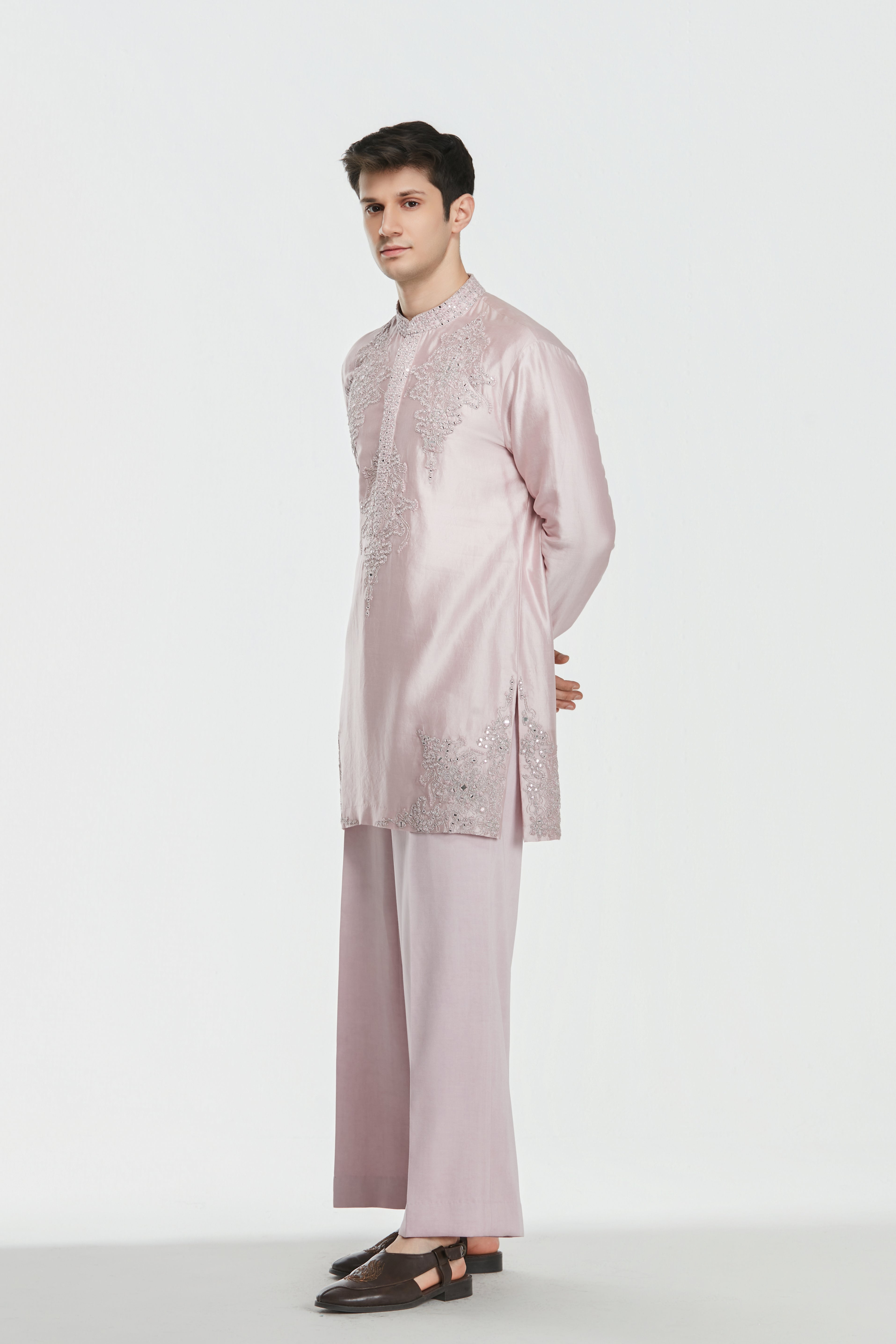 Kurta - heavy chanderi , pant -Cotton twill