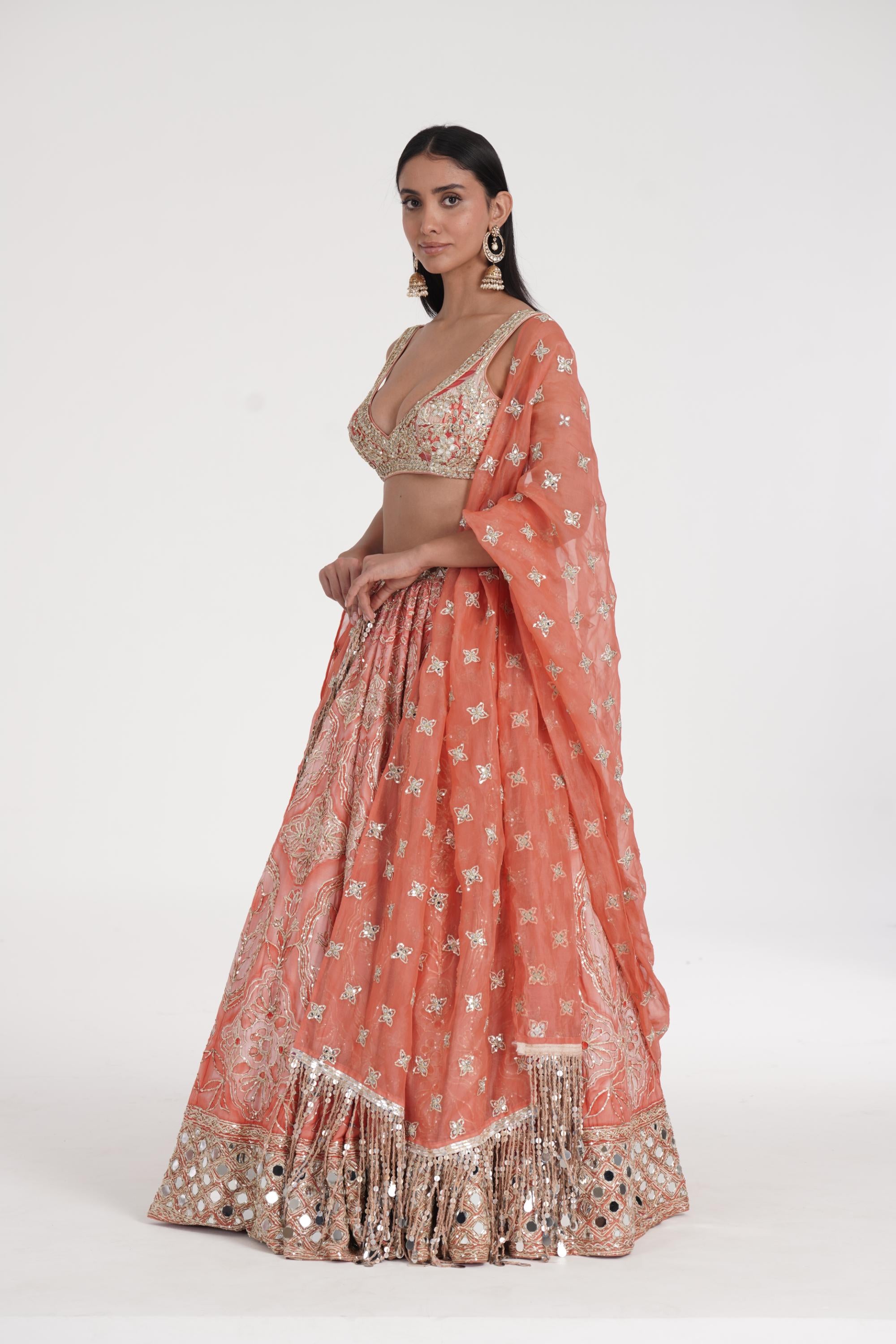 SAFRON PALE LEHENGA SET