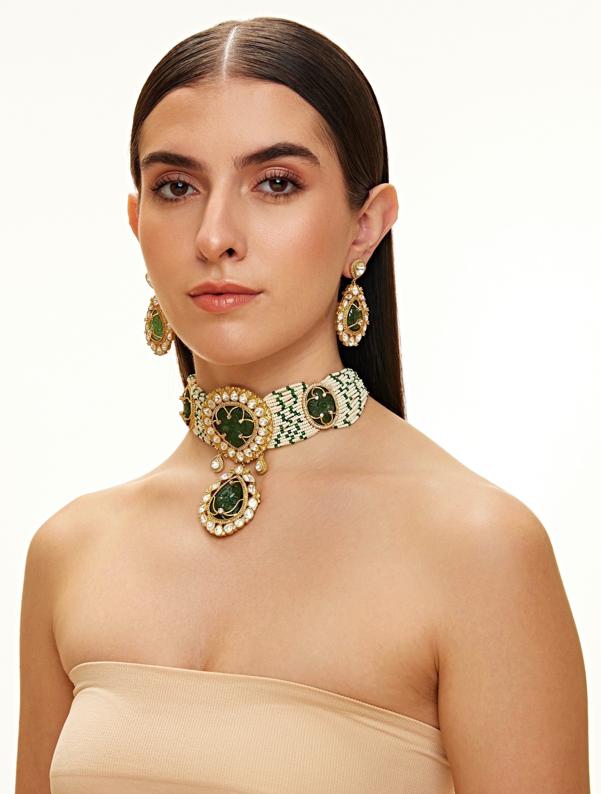 Miheer panna Choker set