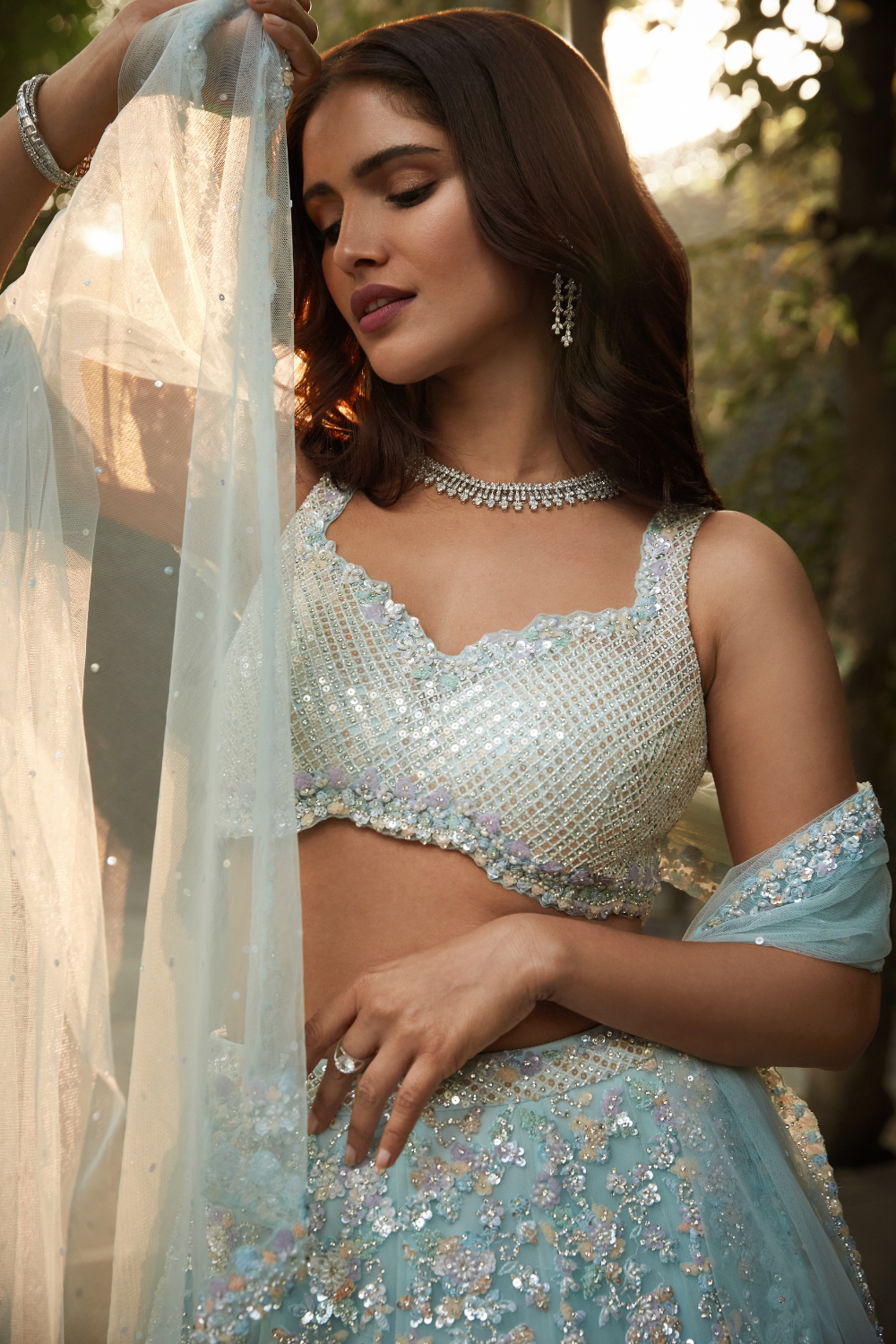 Sky Blue Lehenga Set