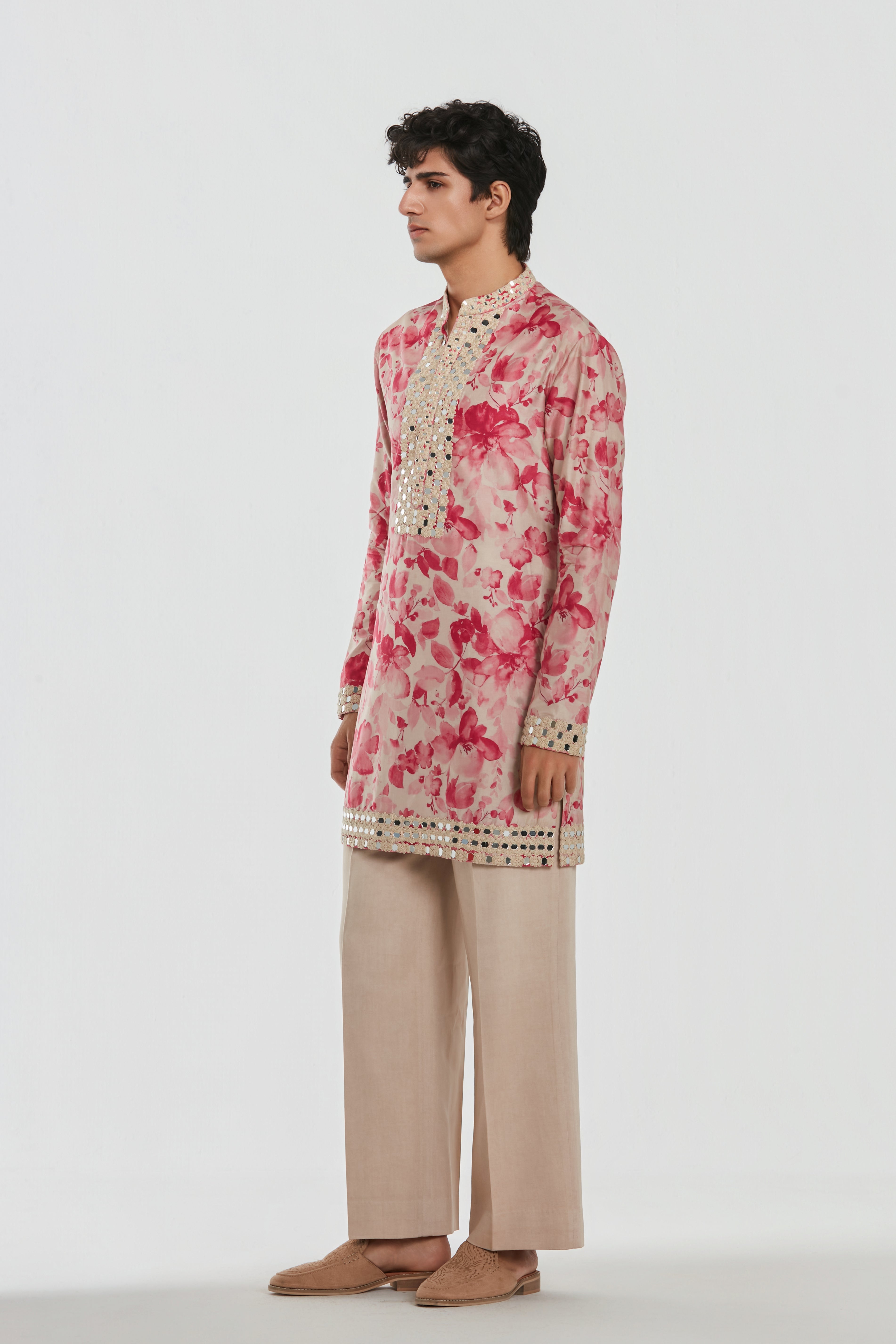 Kurta - Heavy chanderi , Pant-Cotton twill