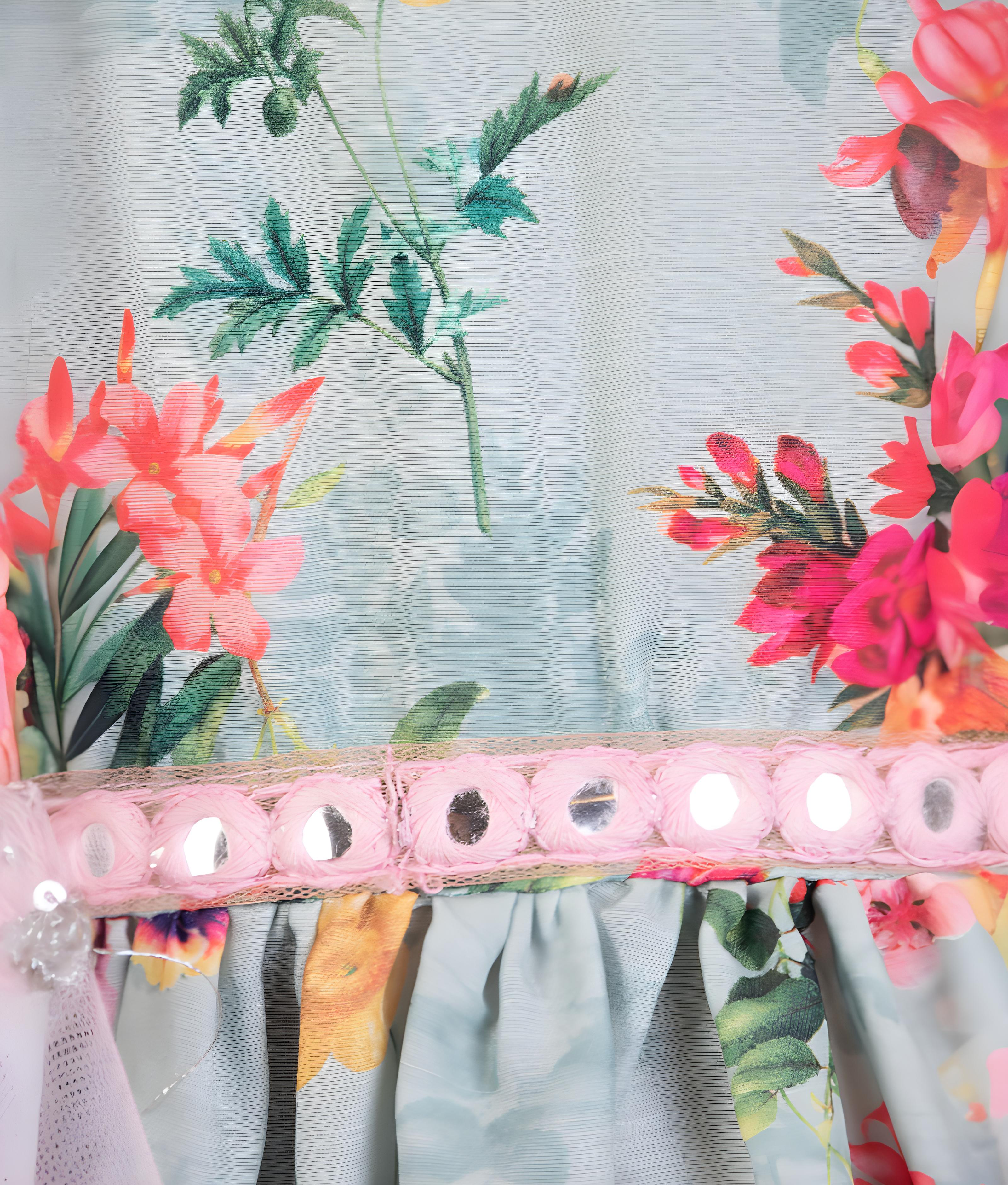 Green Printed Kurti with Lehenga for Girls