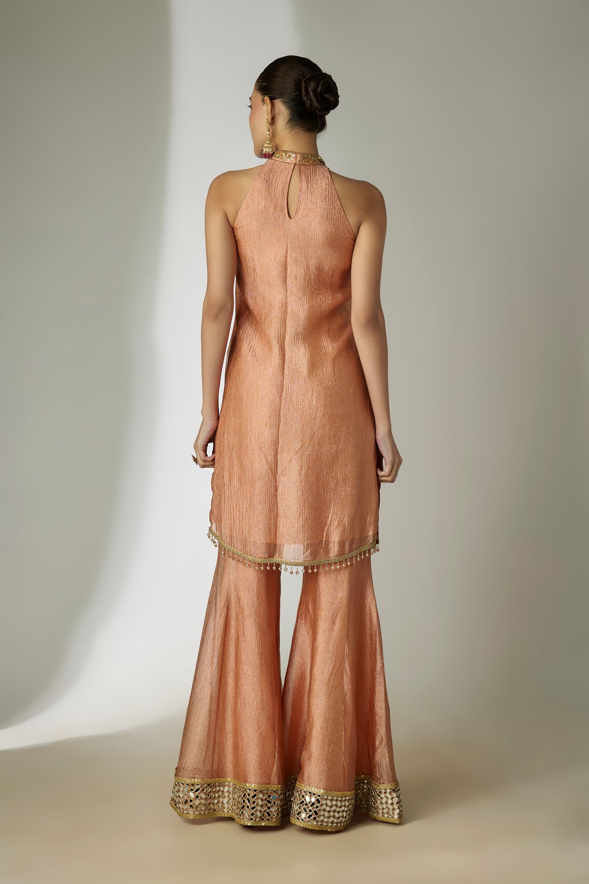 Rust Orange Sharara Set