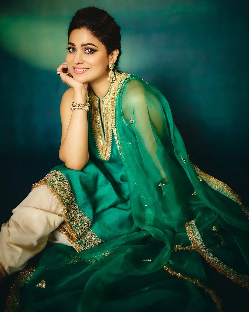 Shamita Shetty in Gitashri Dhoti Set