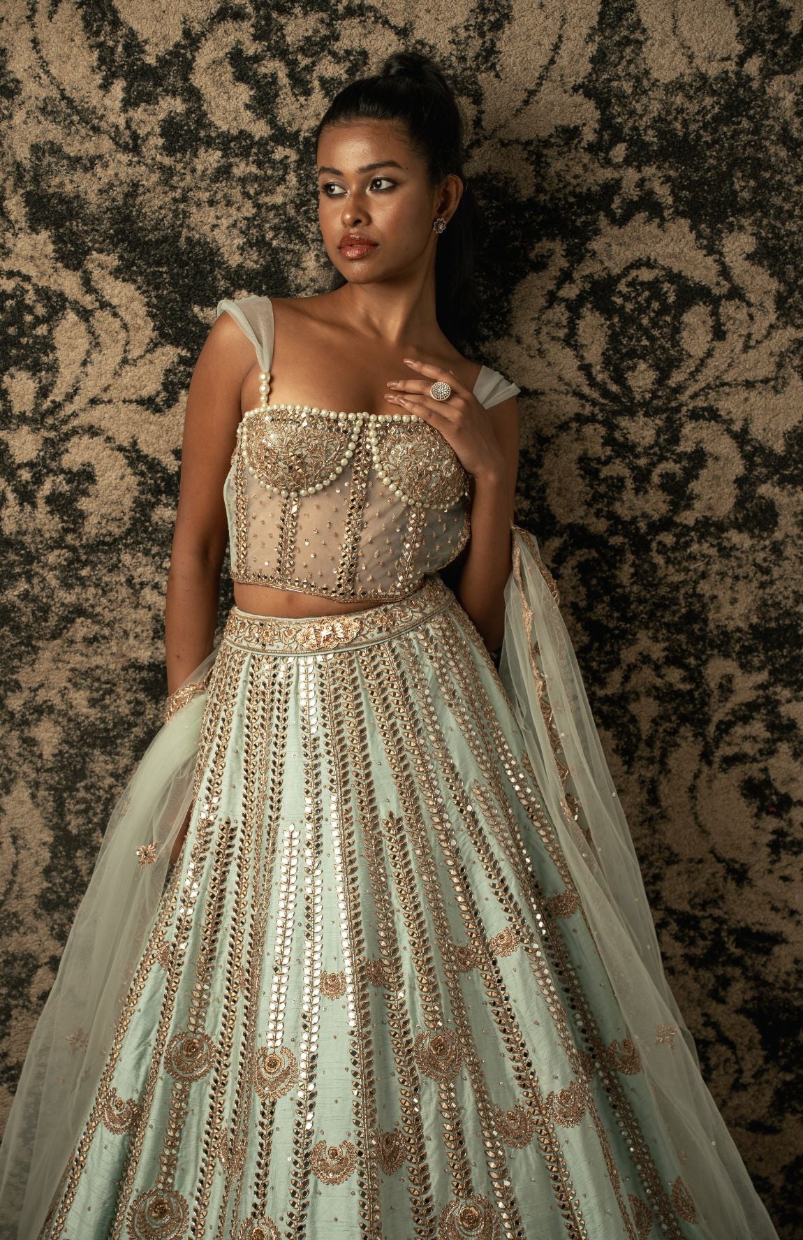 Mint Green Lehenga Set