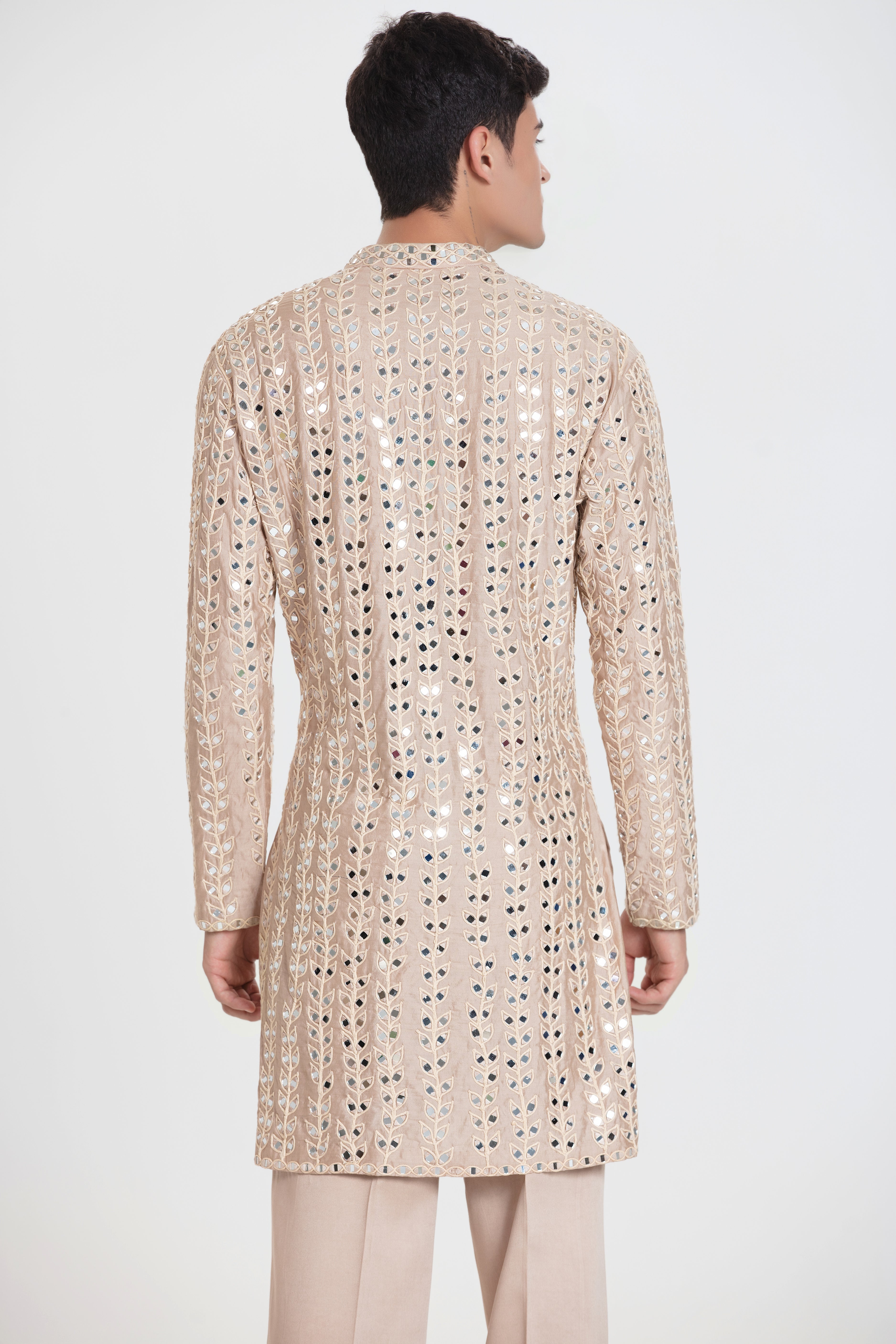 Beige Petal Shine Kurta Set