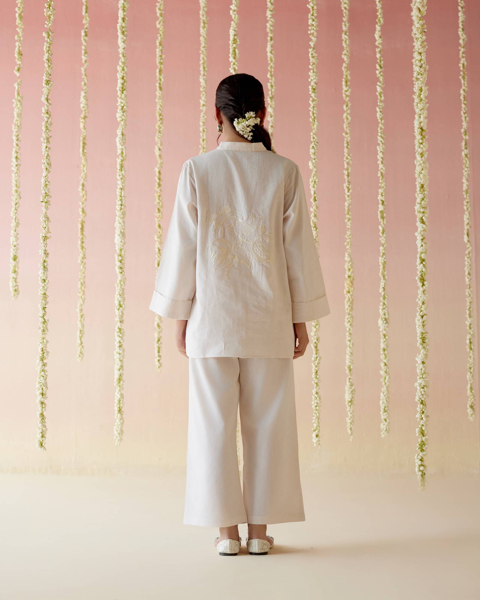 Ivory Bloom Embroidered Co-ord Set