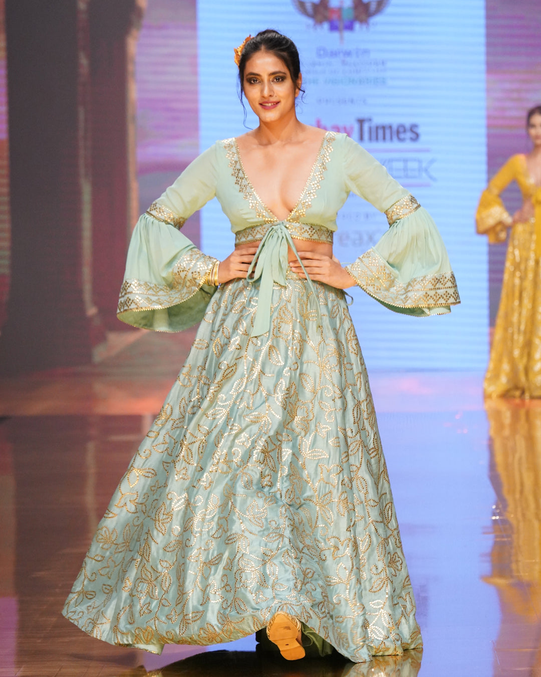 Ayka Tie up Top With Victorian Skirt