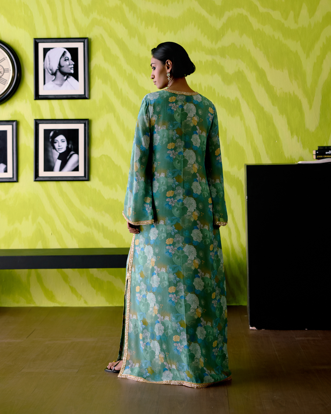 Green Apple Slit Dress