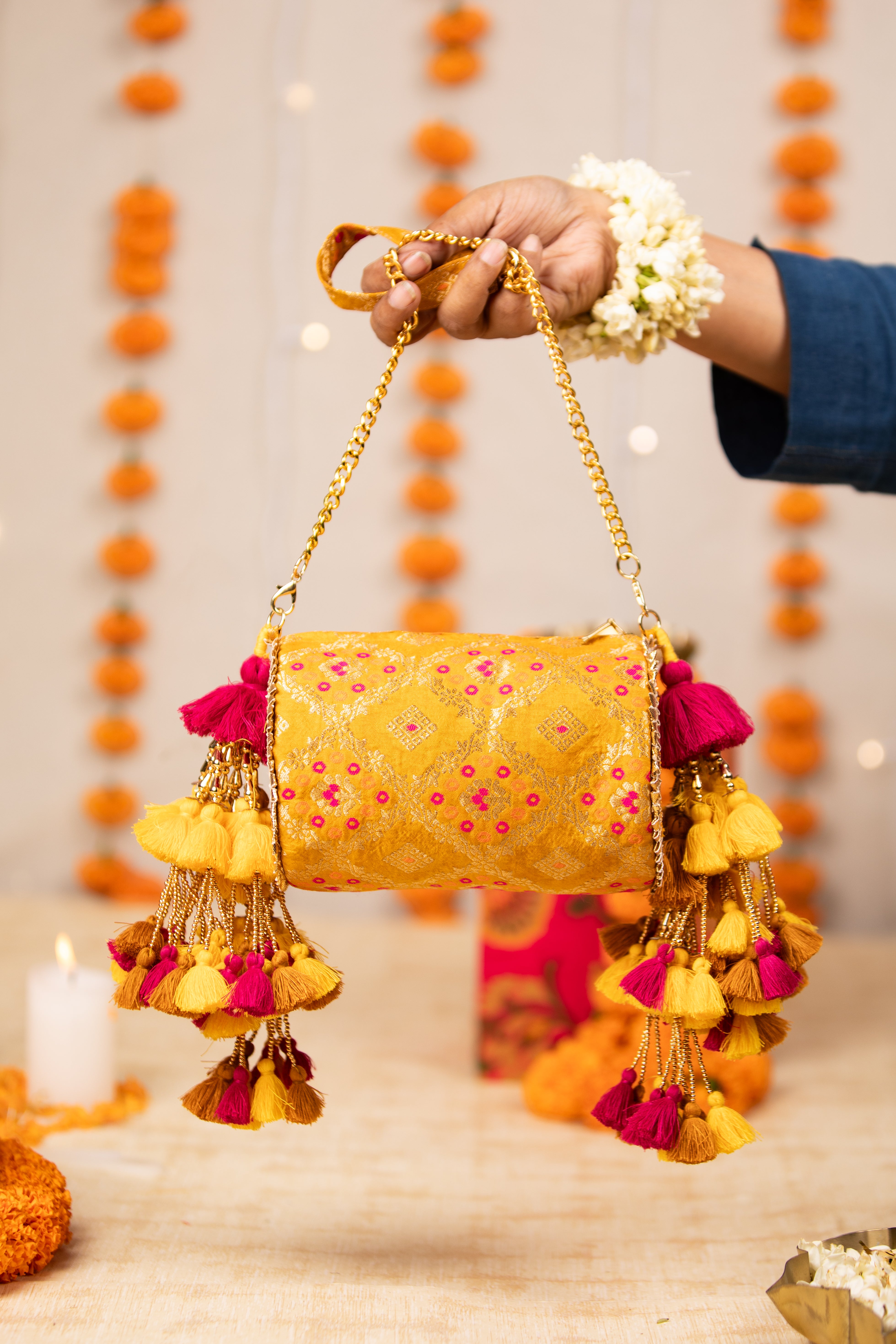 Manika Yellow Handbag