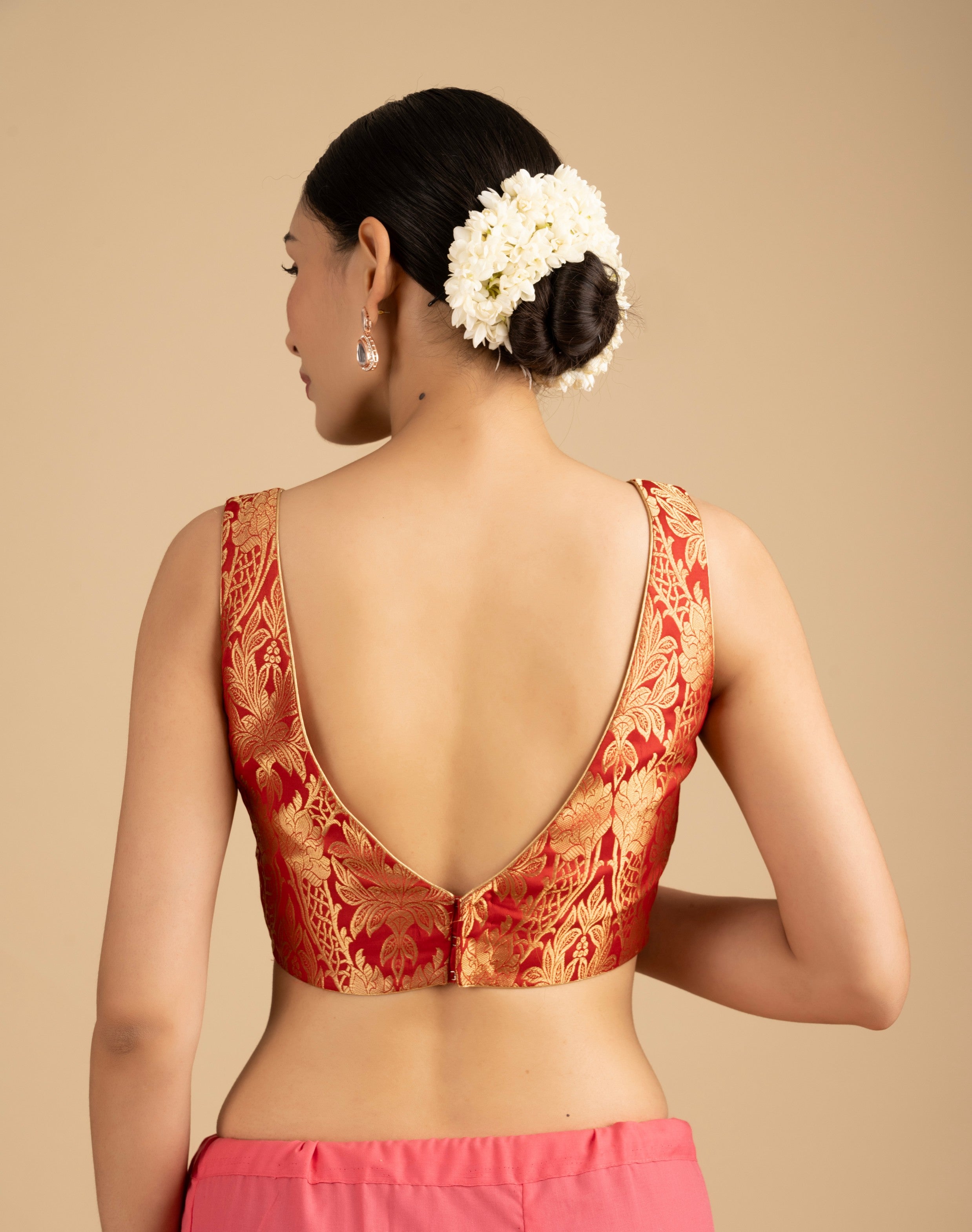 Pastel Pink Pure tissue Silk banarasi handwork Saree