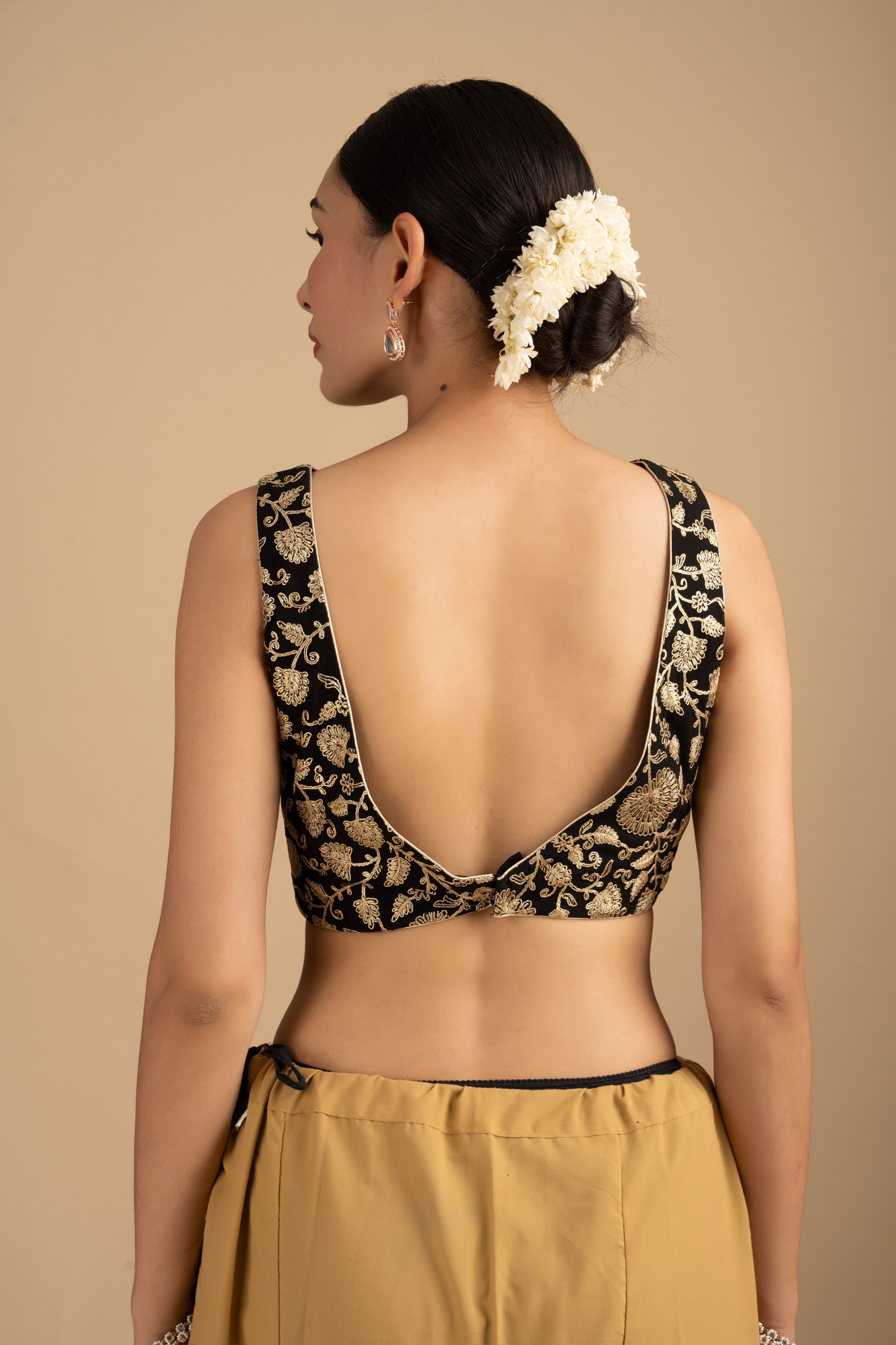 Black Pure Organza Zari Silk Banrasi Handloom Saree