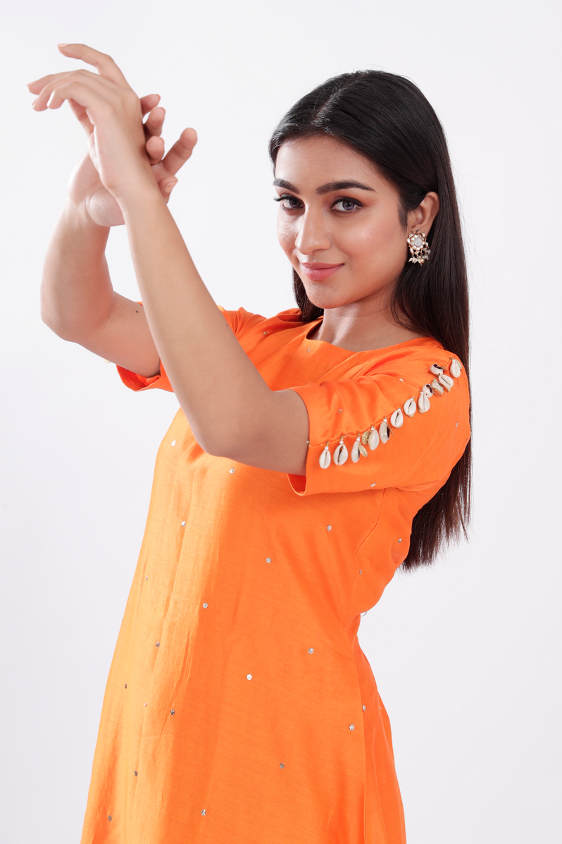 Orange Kurta Set