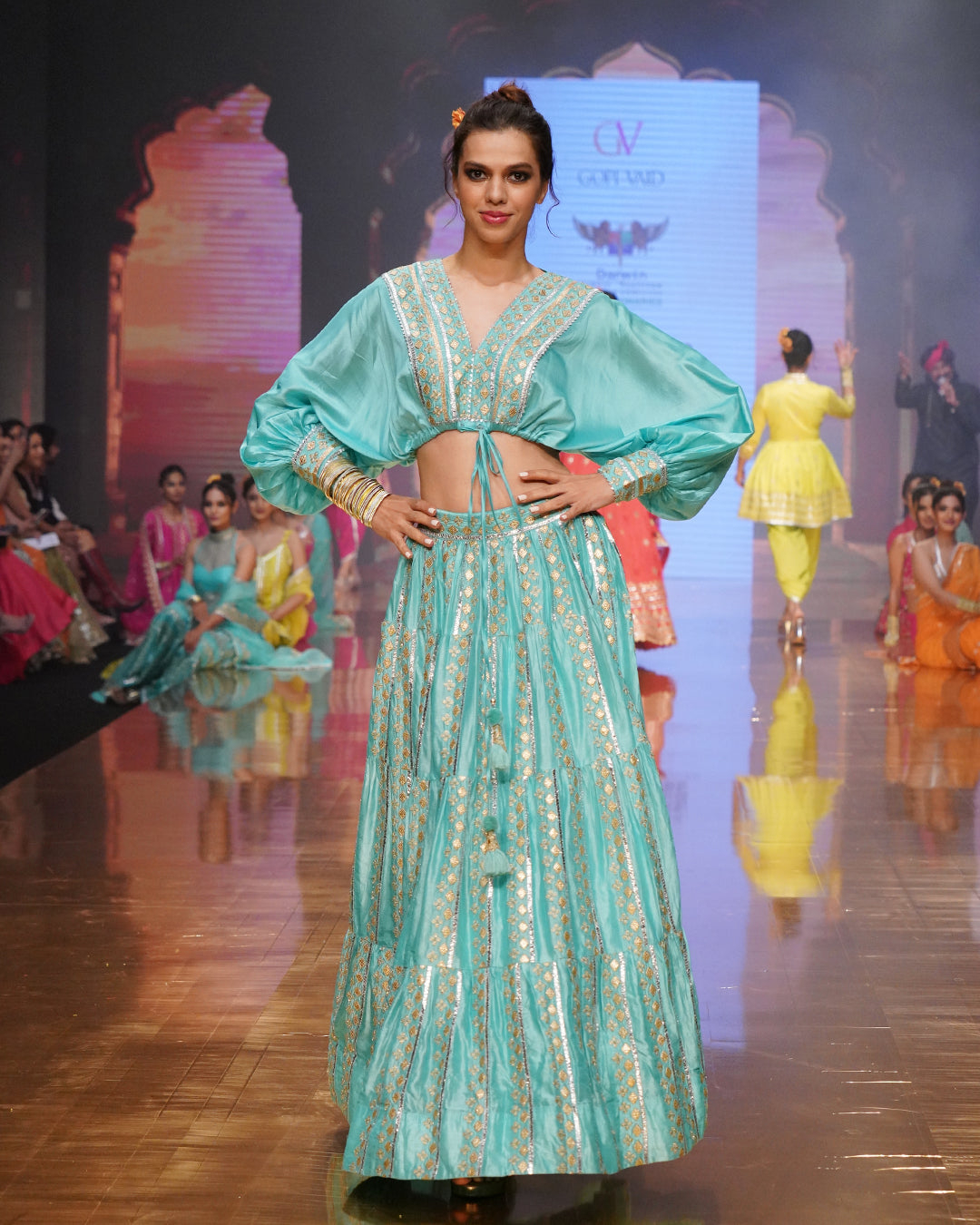 Falak Tie Top With Vitorian Skirt