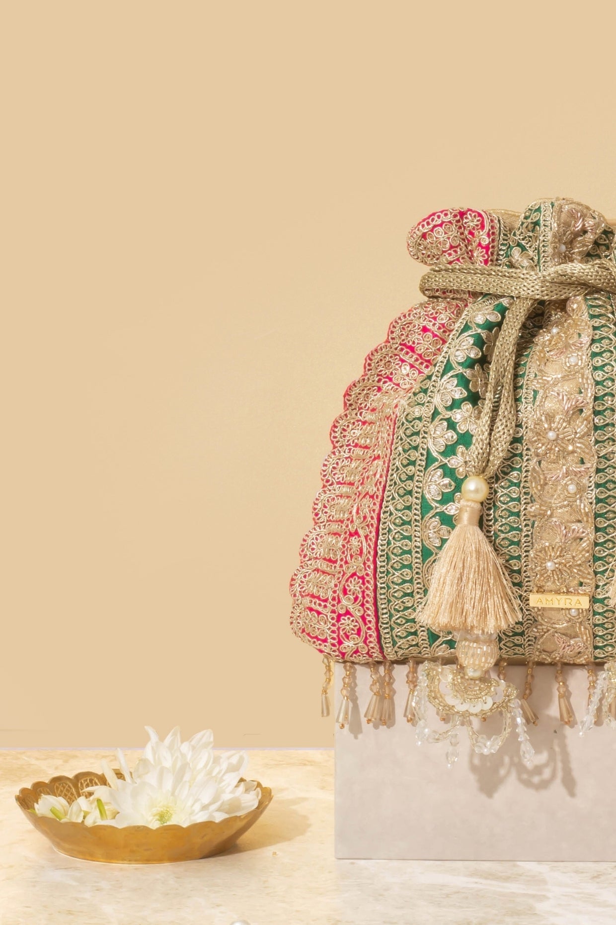 Naaz Potli - Green & Pink