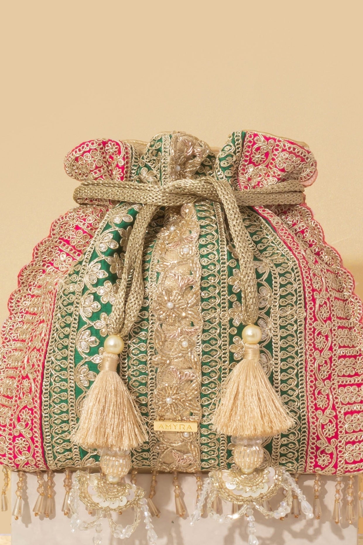 Naaz Potli - Green & Pink