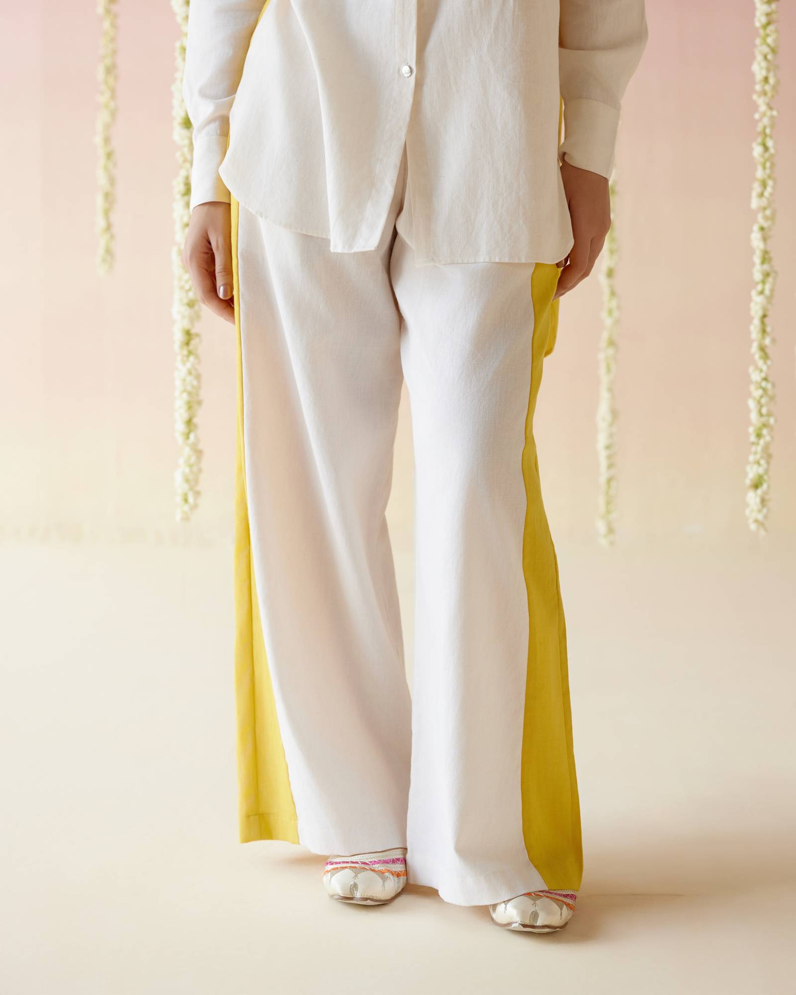 Sunlit Khadi Colorblocked Co-ord Set