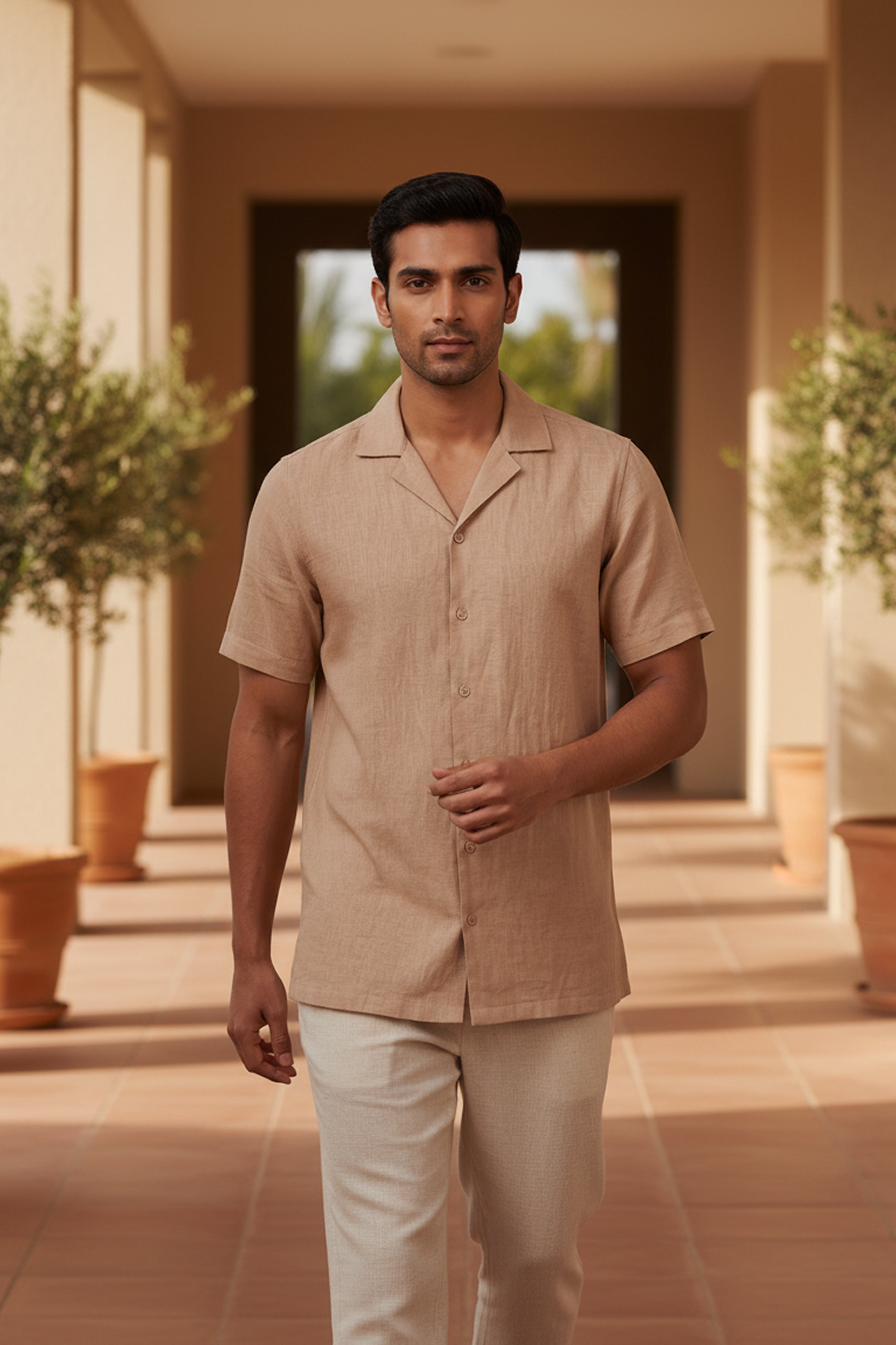 Dune — Beige Linen Shirt