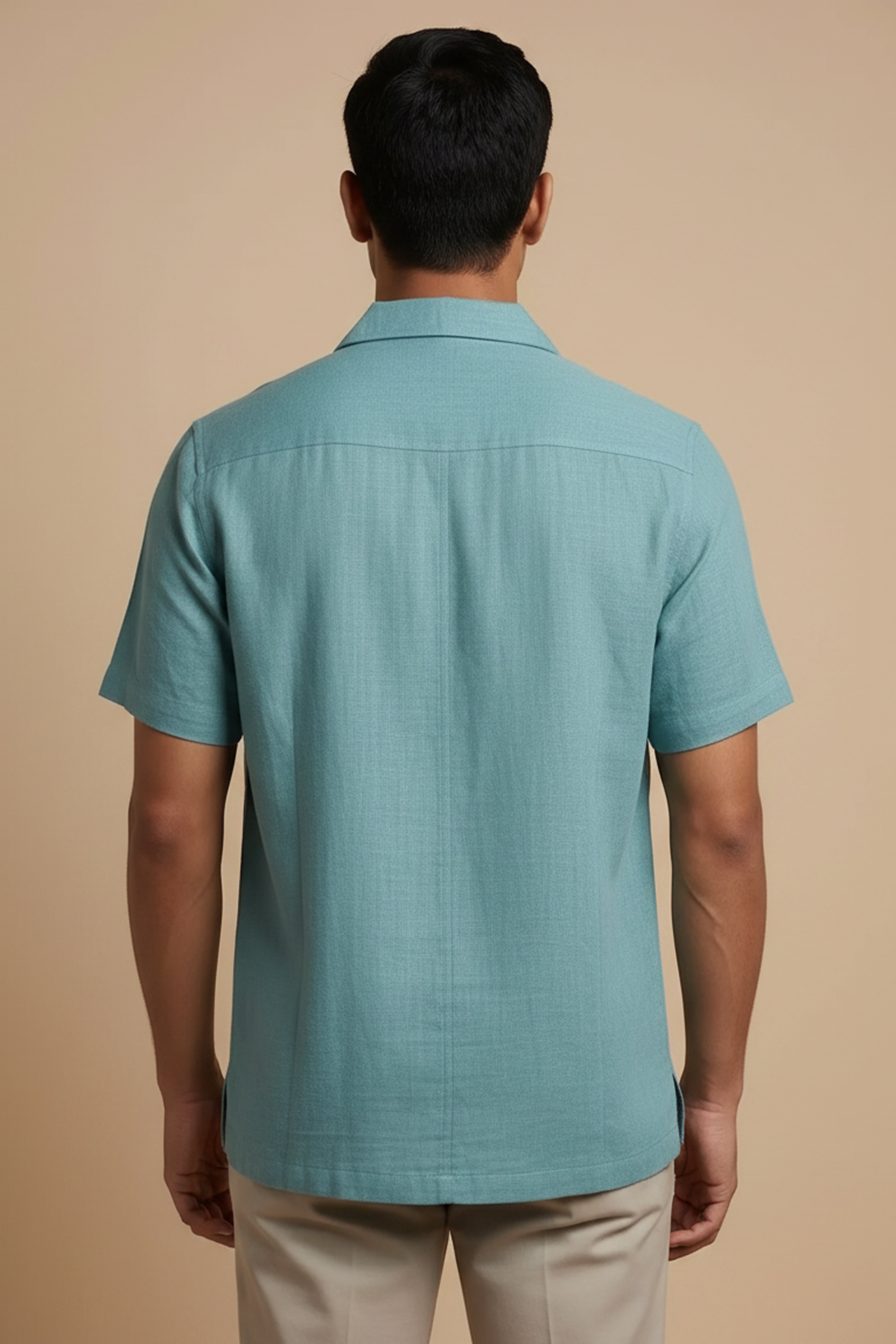 Seaform — Sea Green Linen Shirt