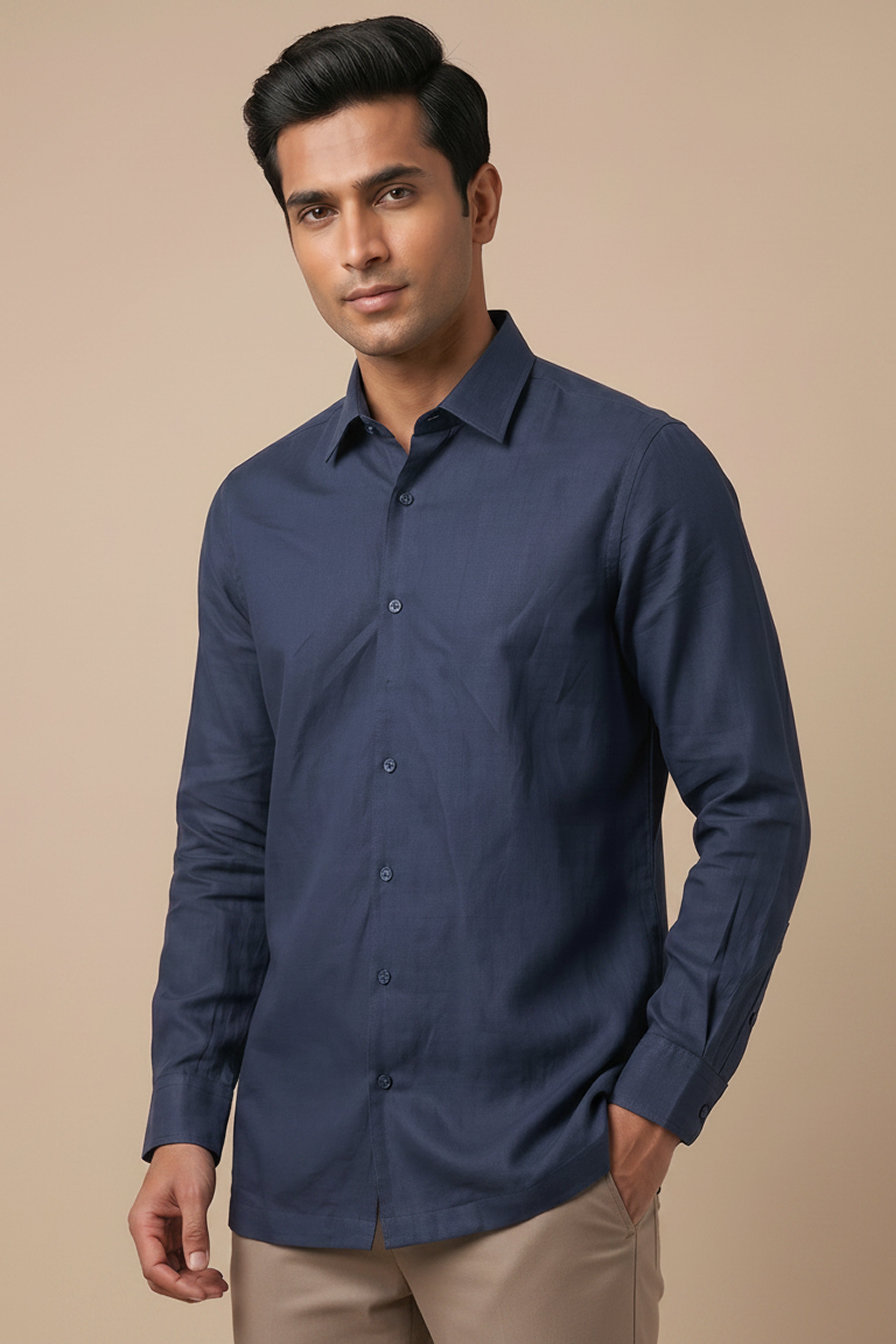 Horizon — Blue Cotton Shirt