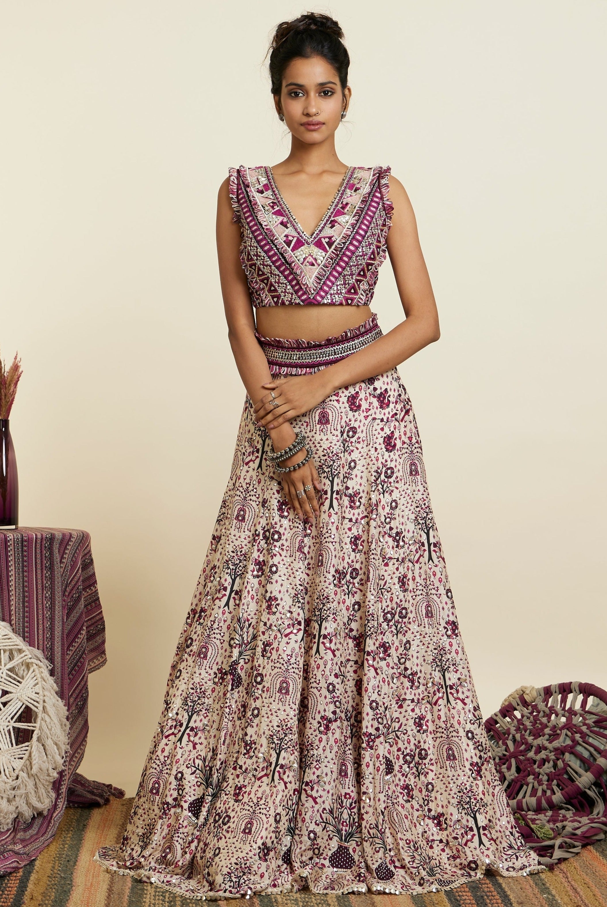 MERLOT LEHENGA SET
