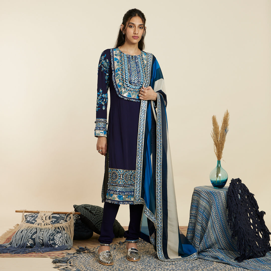 BLUE TUNIC SET