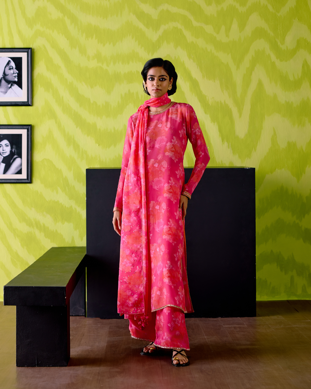 Fuchsia Pink Straight Kurta Set