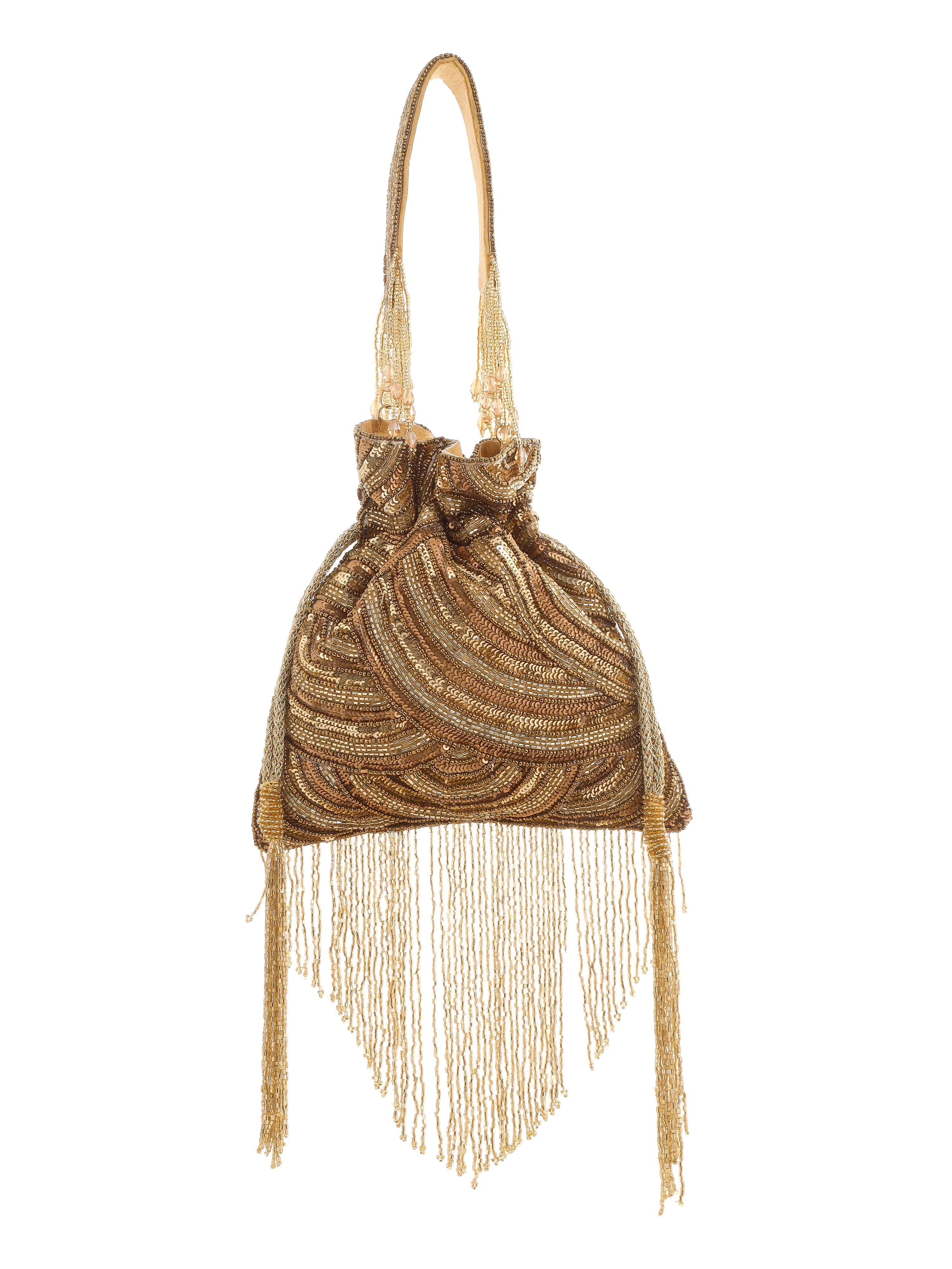 Glittering Tassels Handembroidered Potli