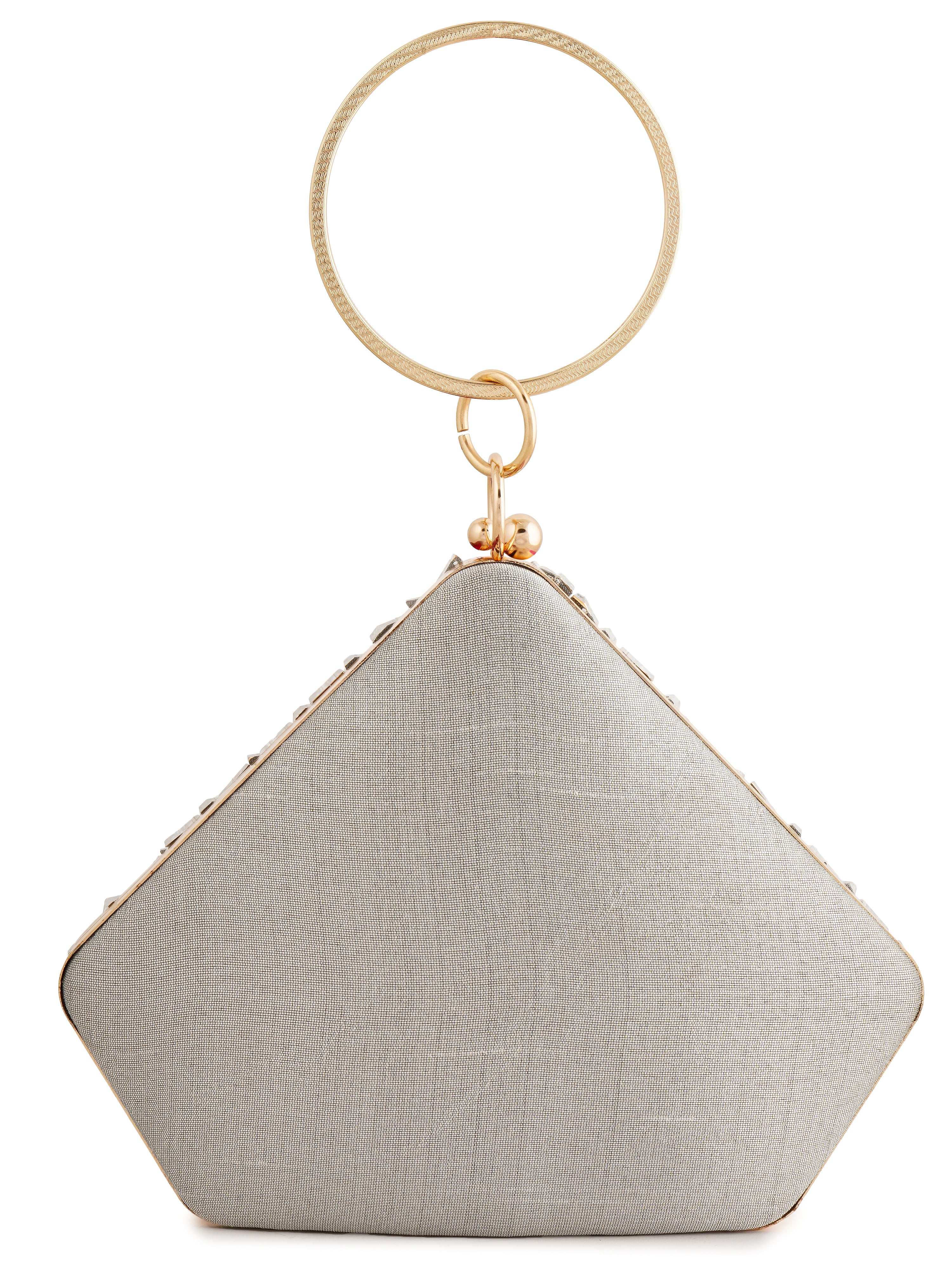 Dazzling Diamond Handembroidered Clutch