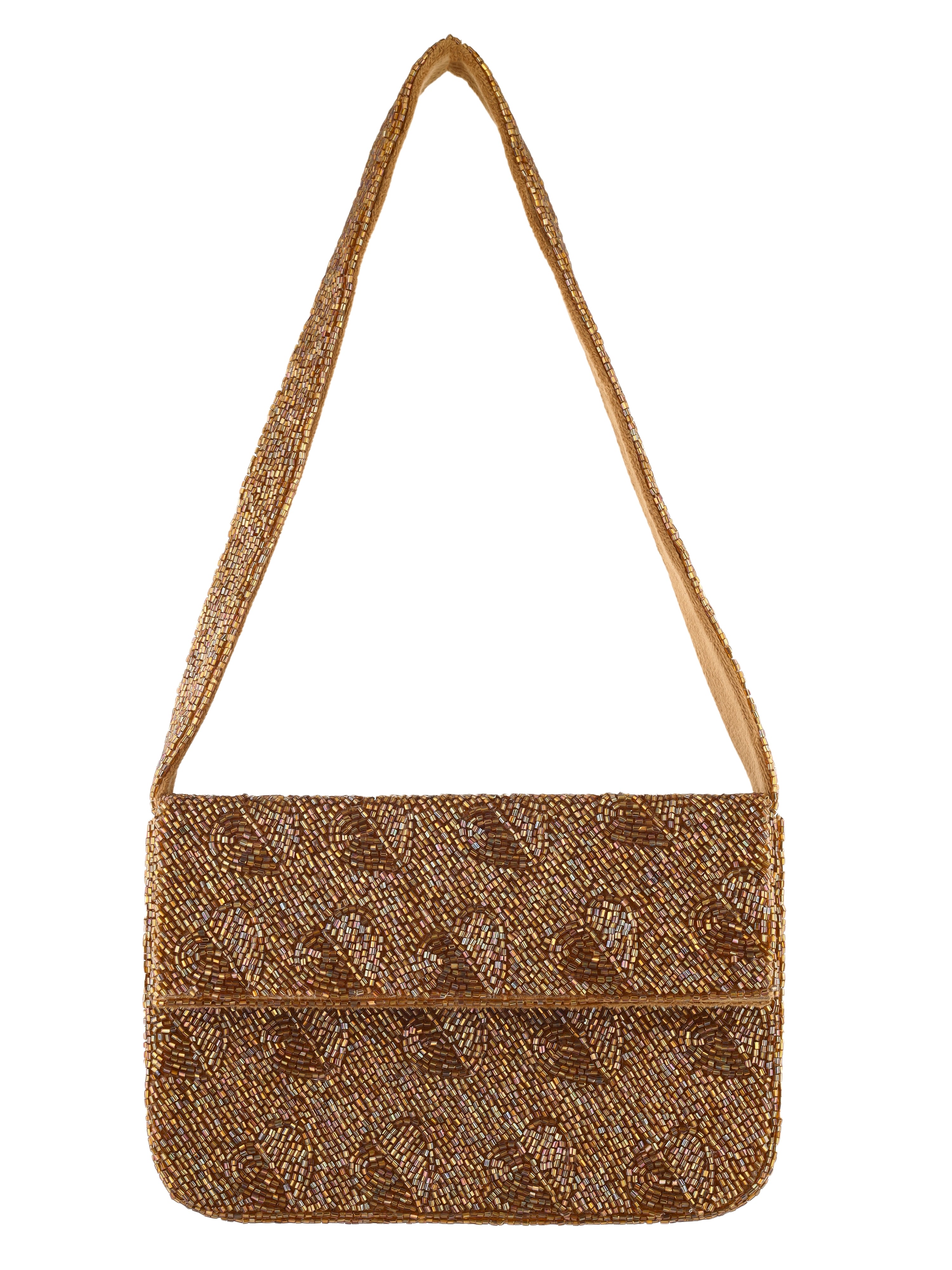 Antique Gleam Heart  Handembroidered Purse