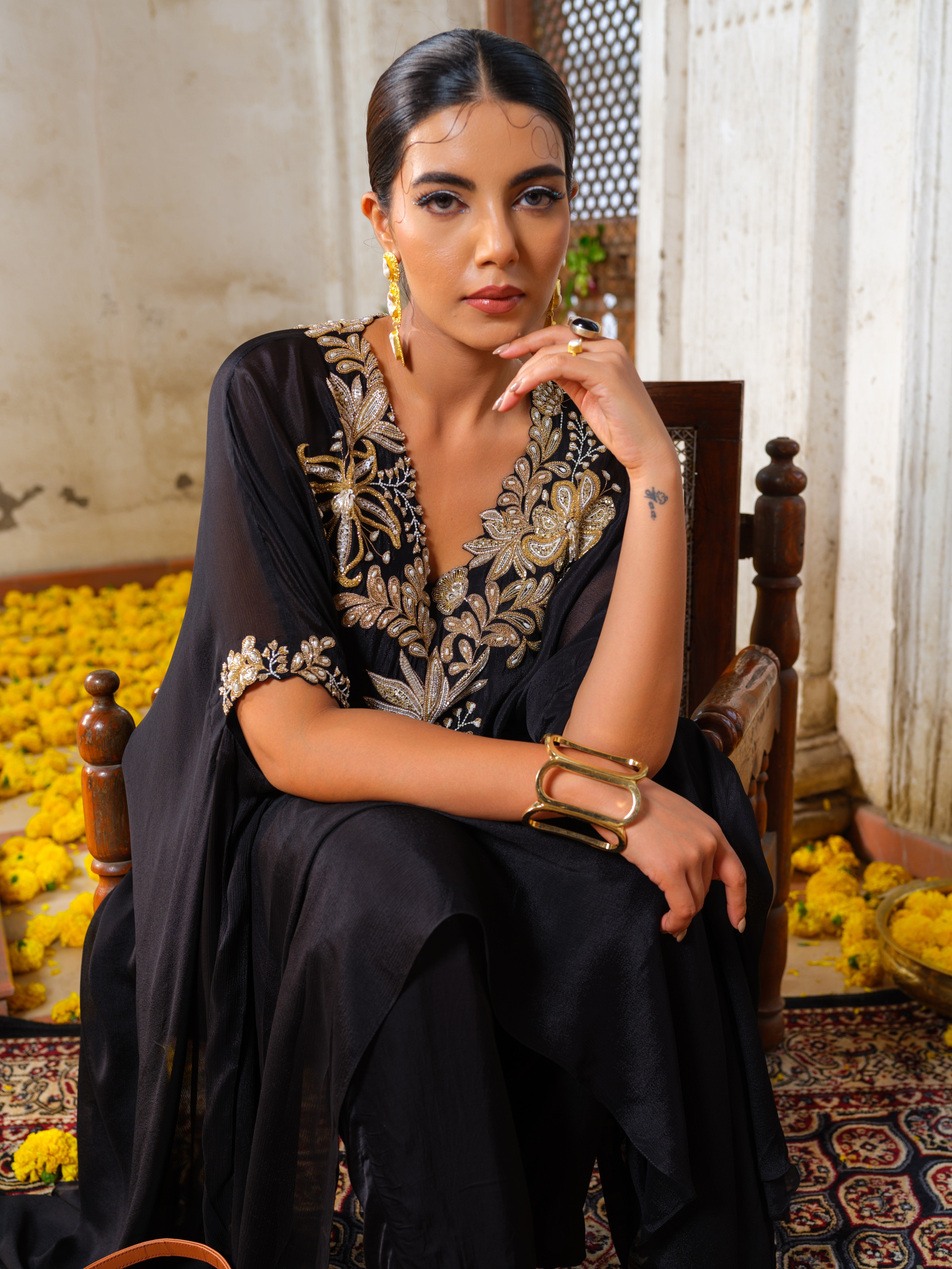 Tanya Kaftan kurtha set