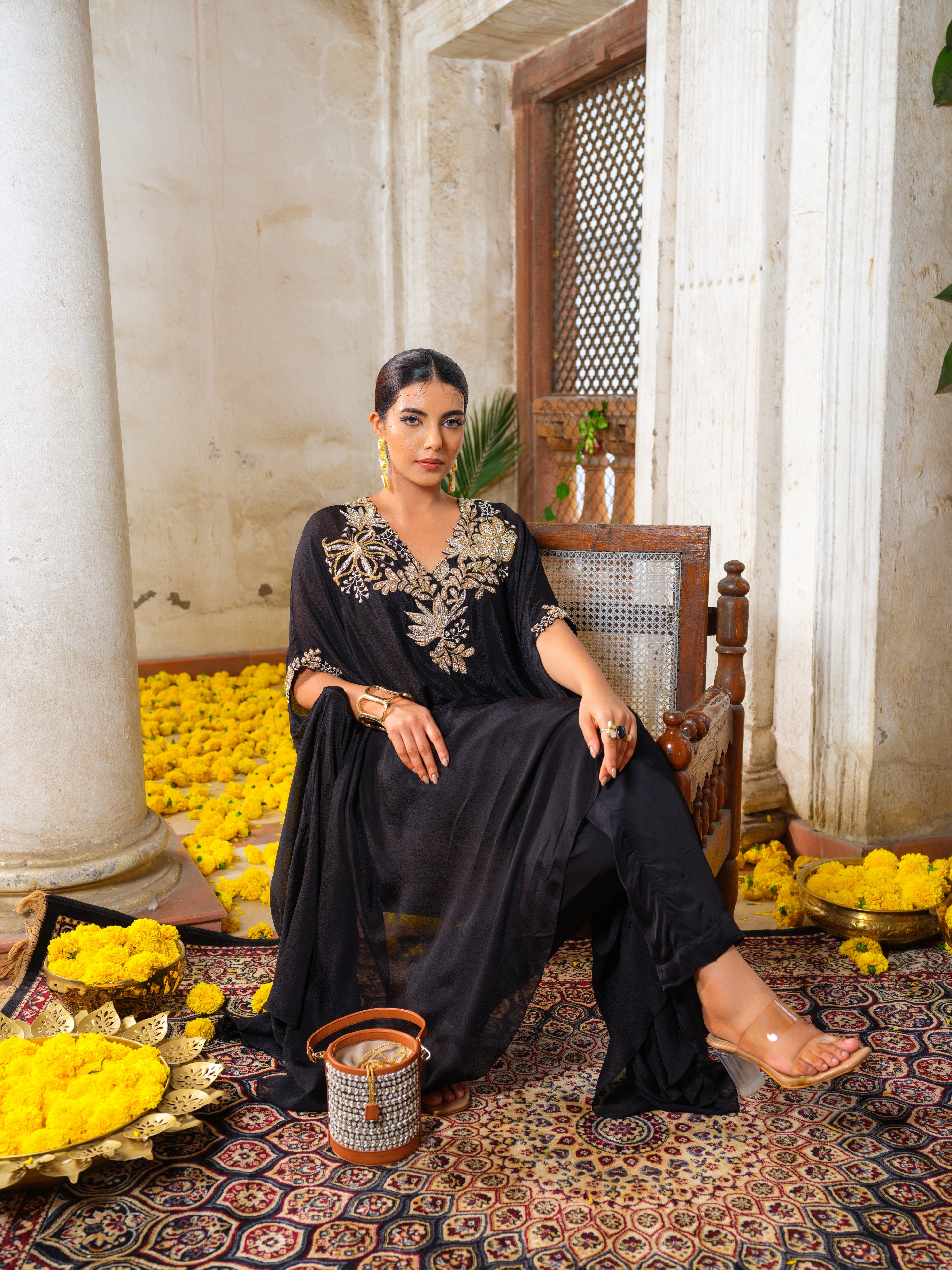 Tanya Kaftan kurtha set