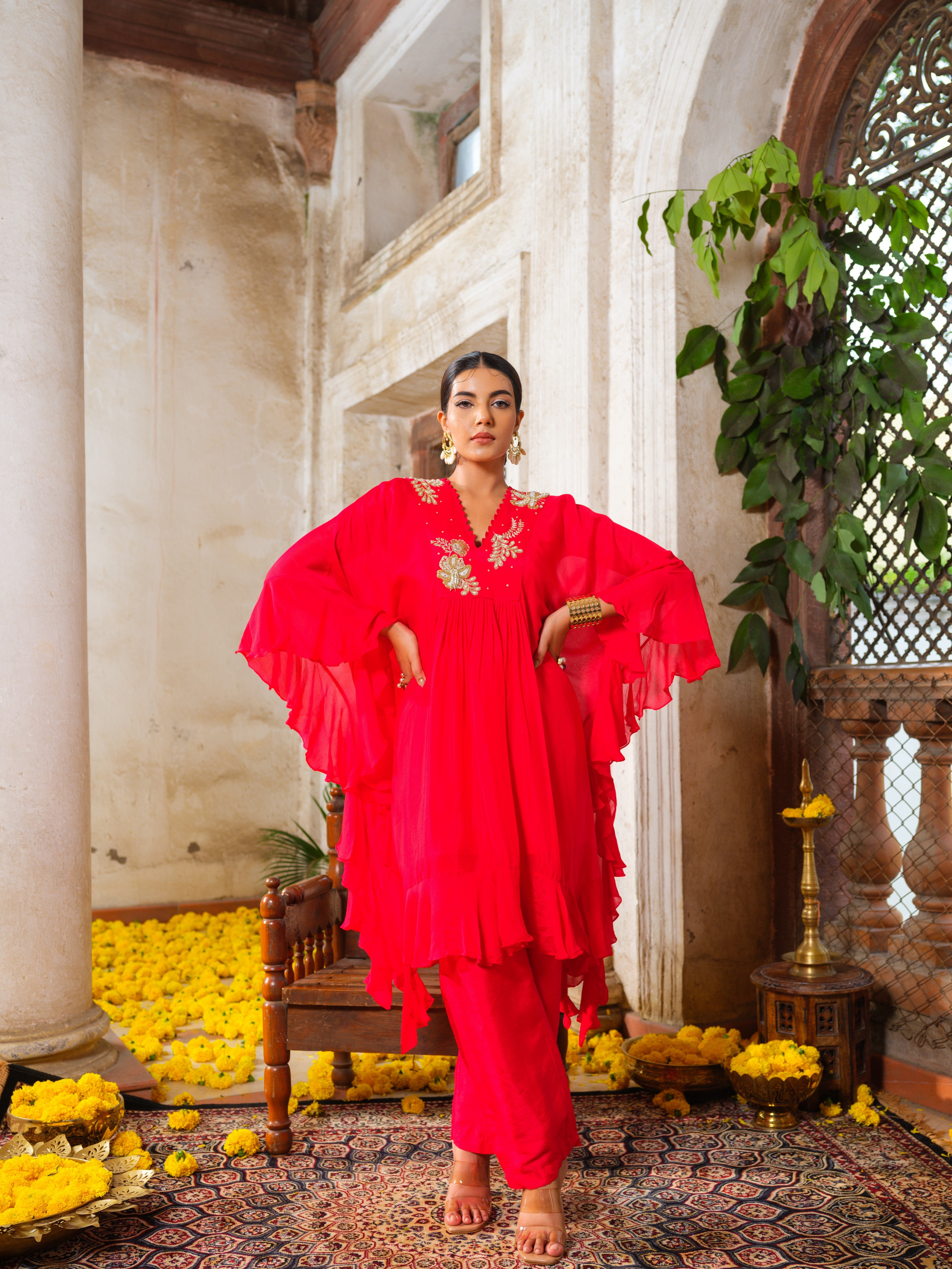 Laal tunic set