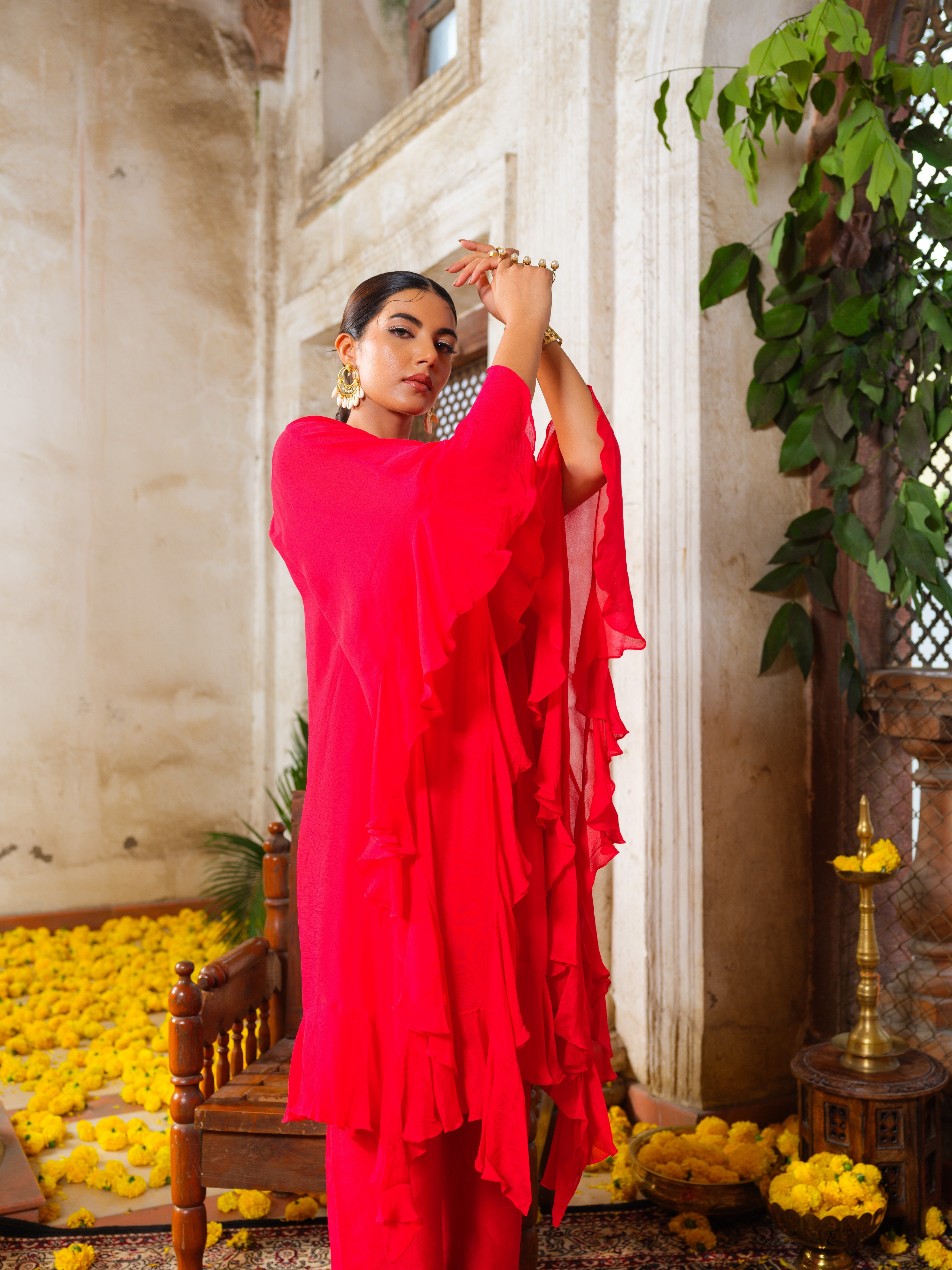 Laal tunic set