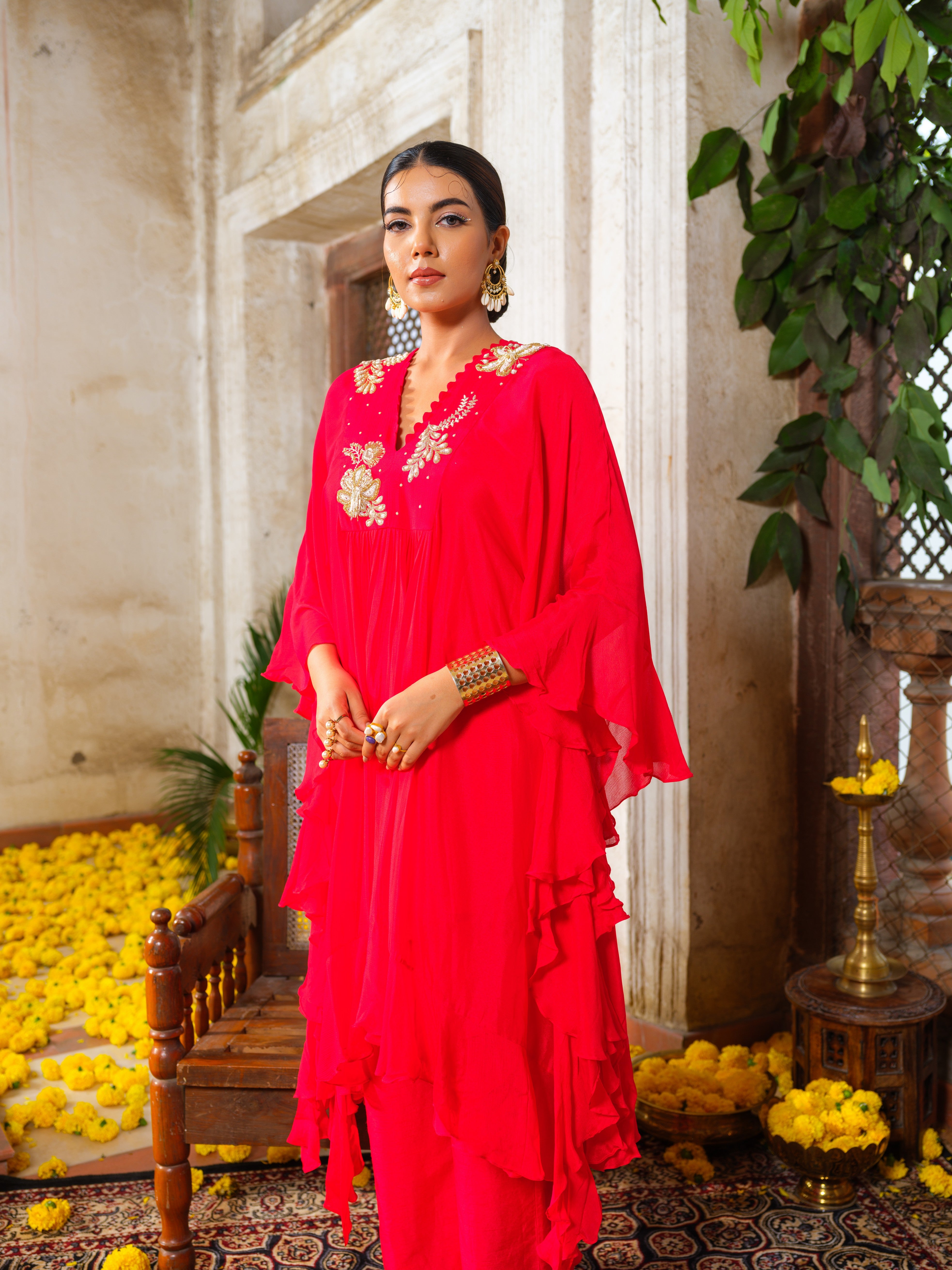 Laal tunic set