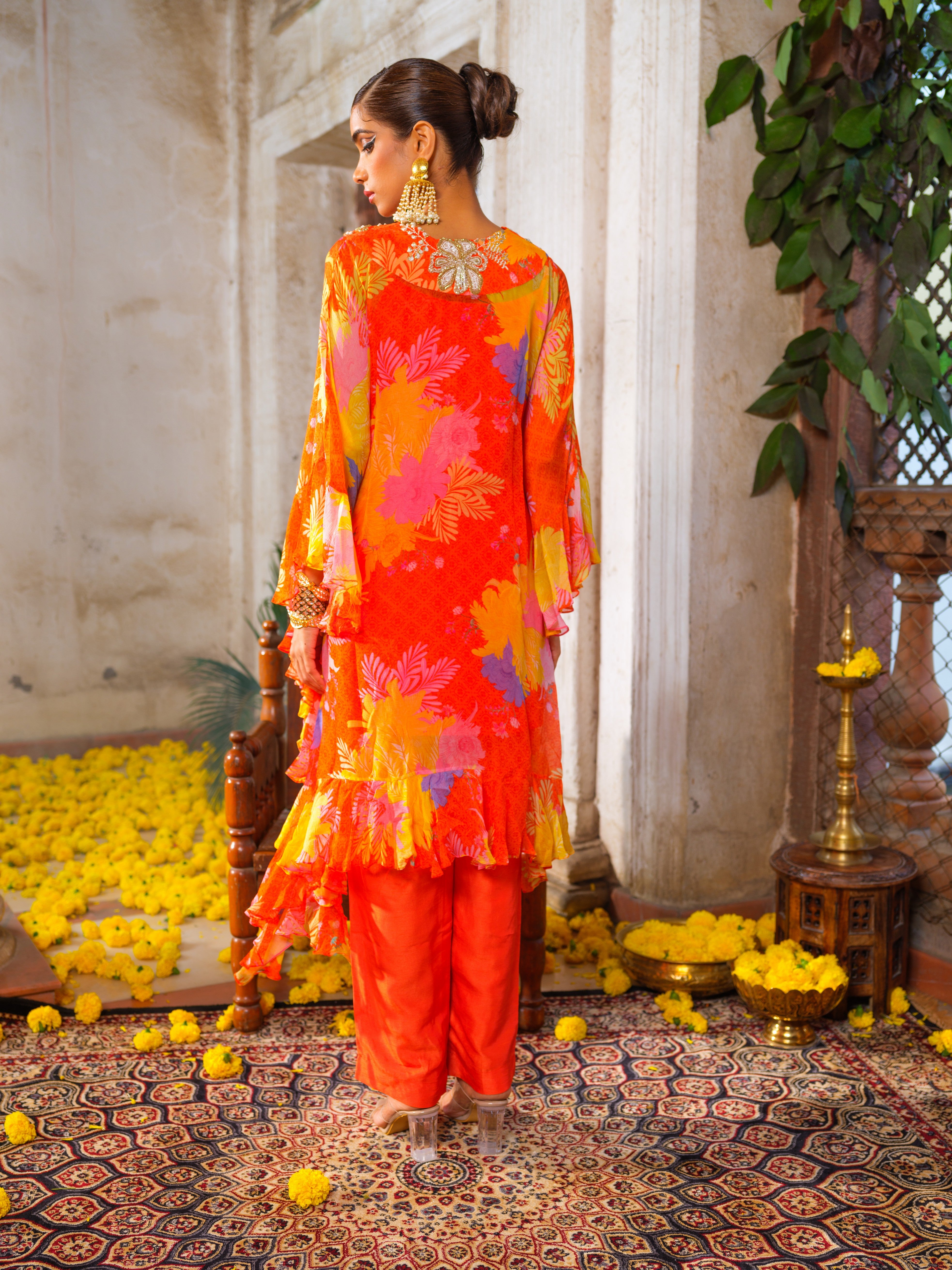 Gul ruffled tunic set