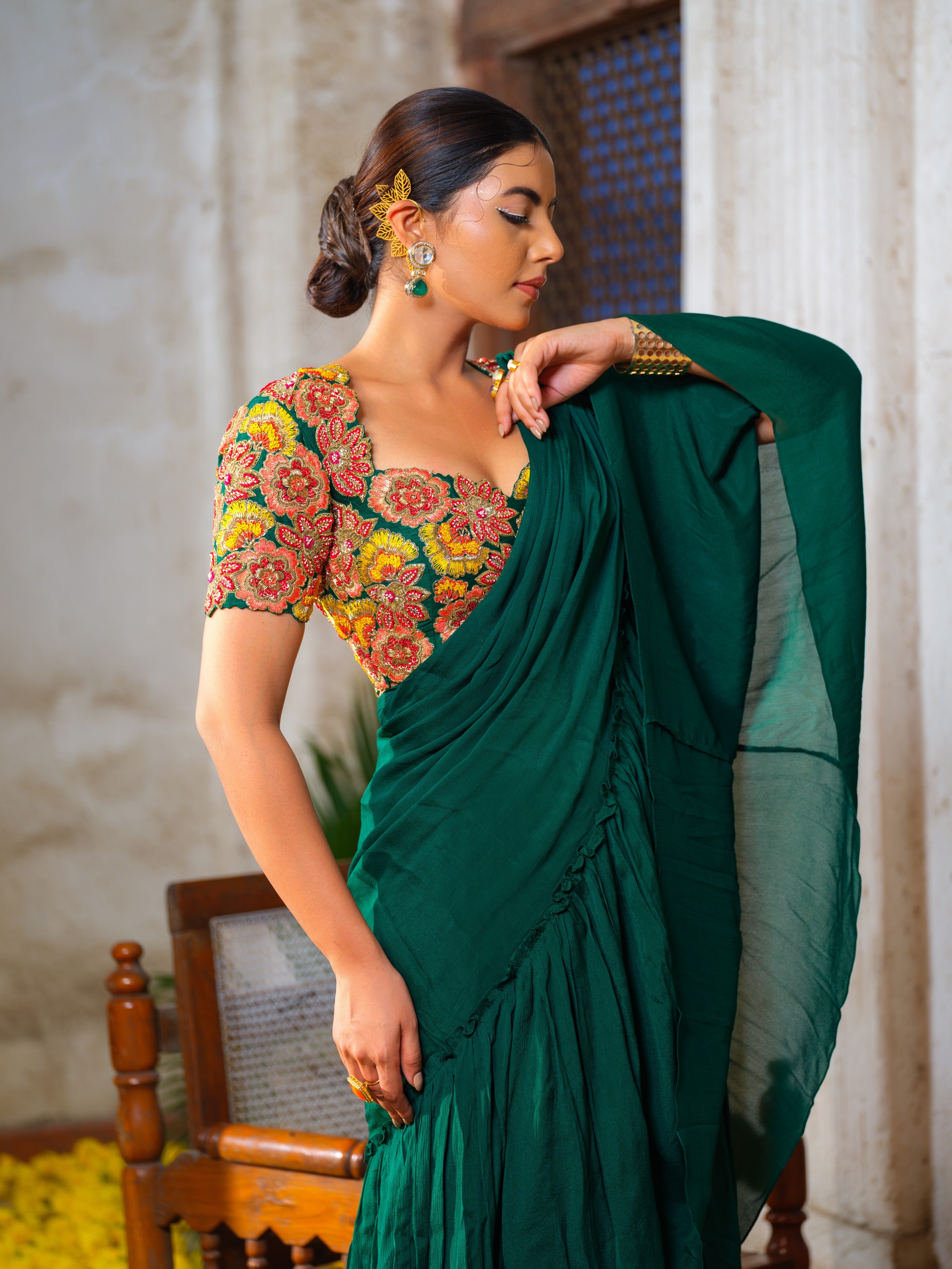 Swara Heera lehenga saree set