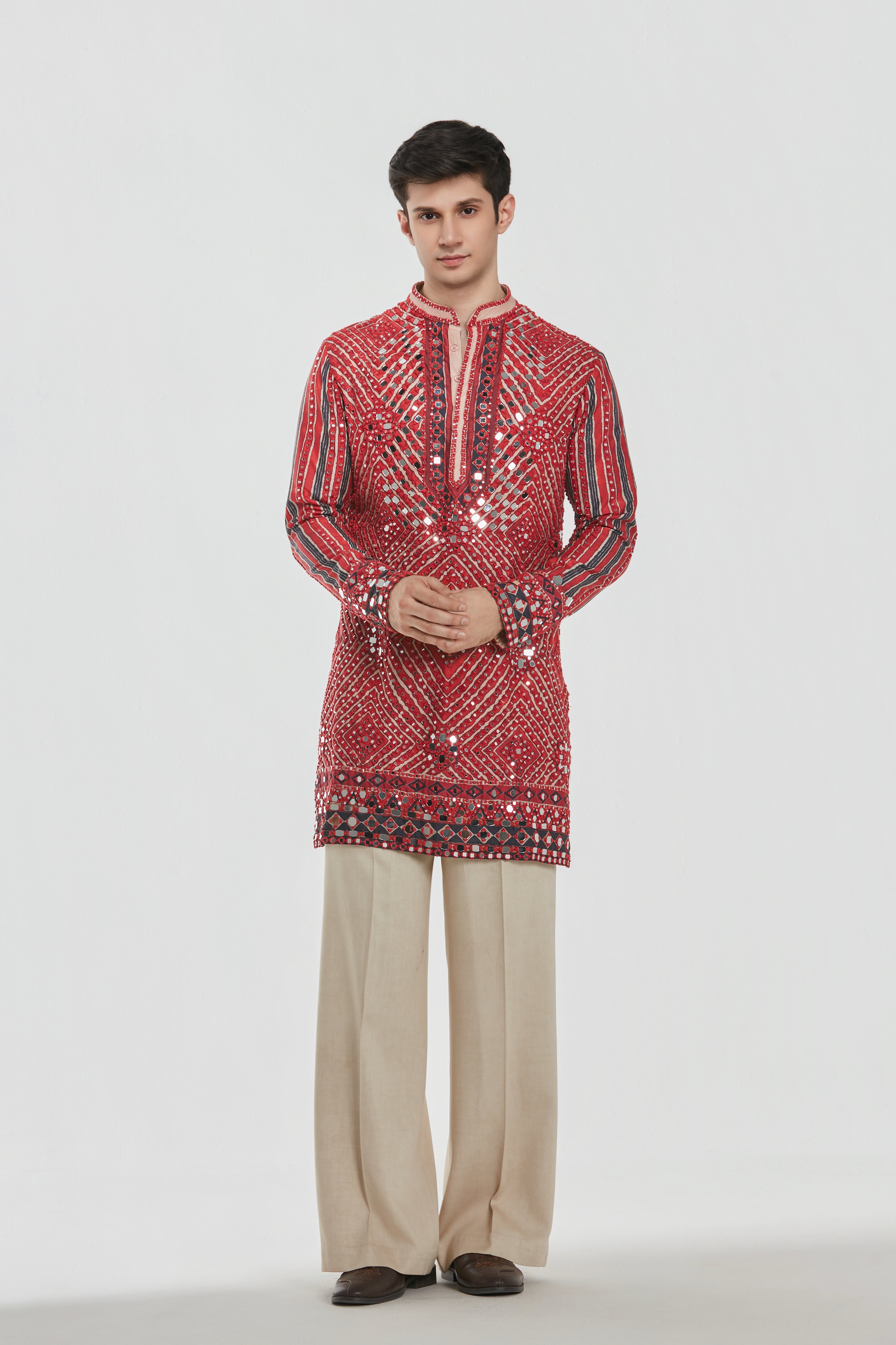Kurta - heavy chanderi , pant -Cotton twill