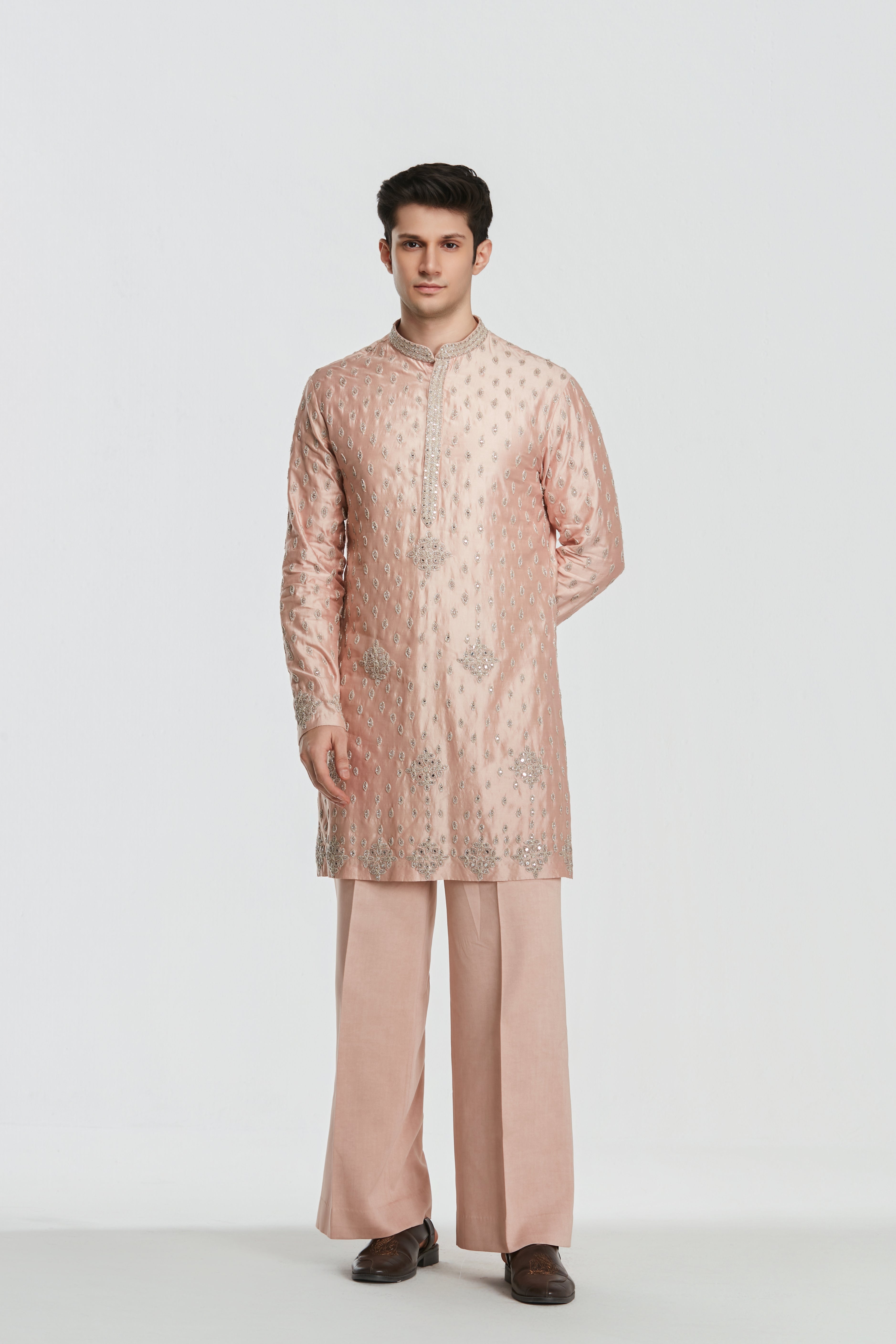 Kurta - heavy chanderi , pant -Cotton twill