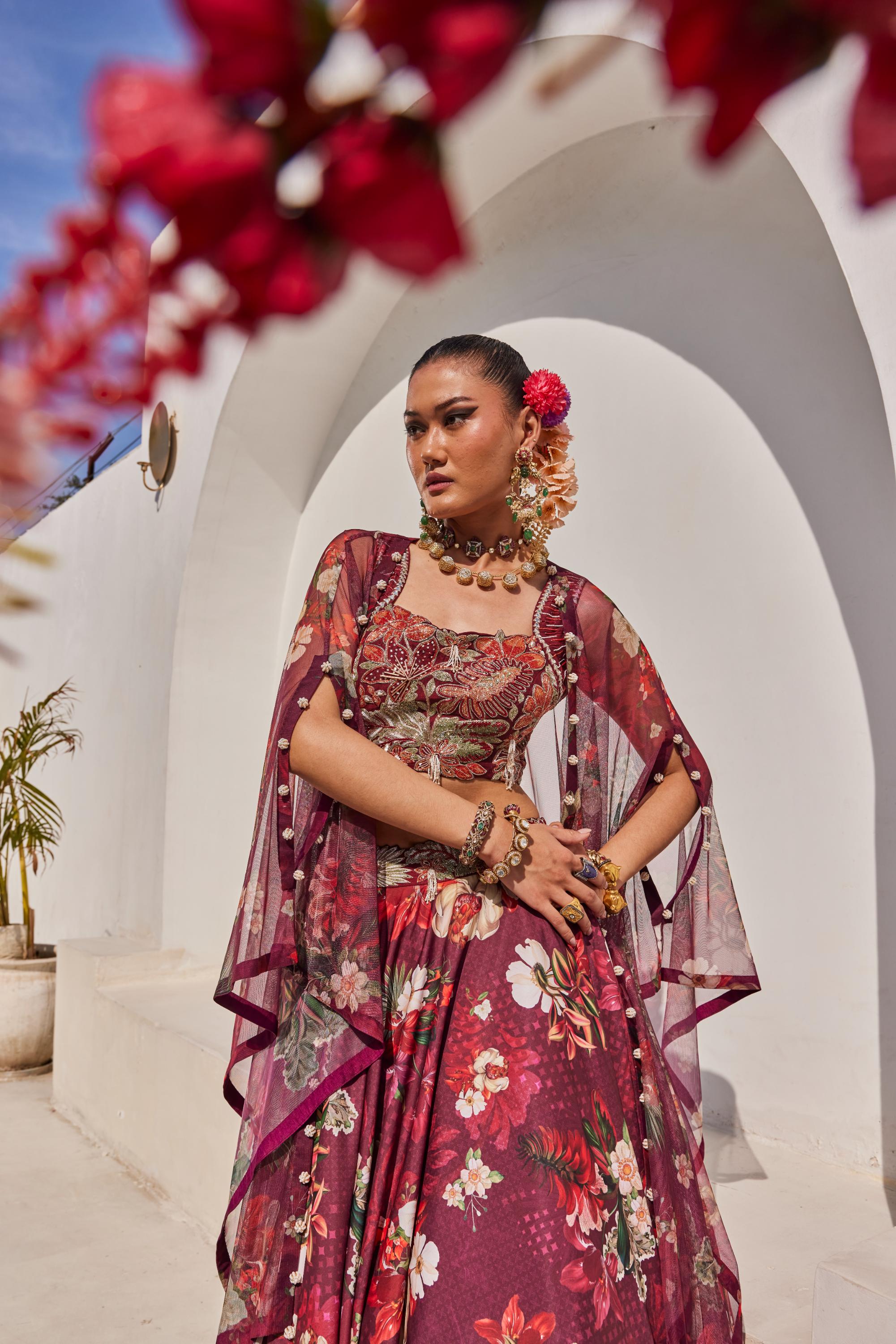 Zehra lehenga cape set