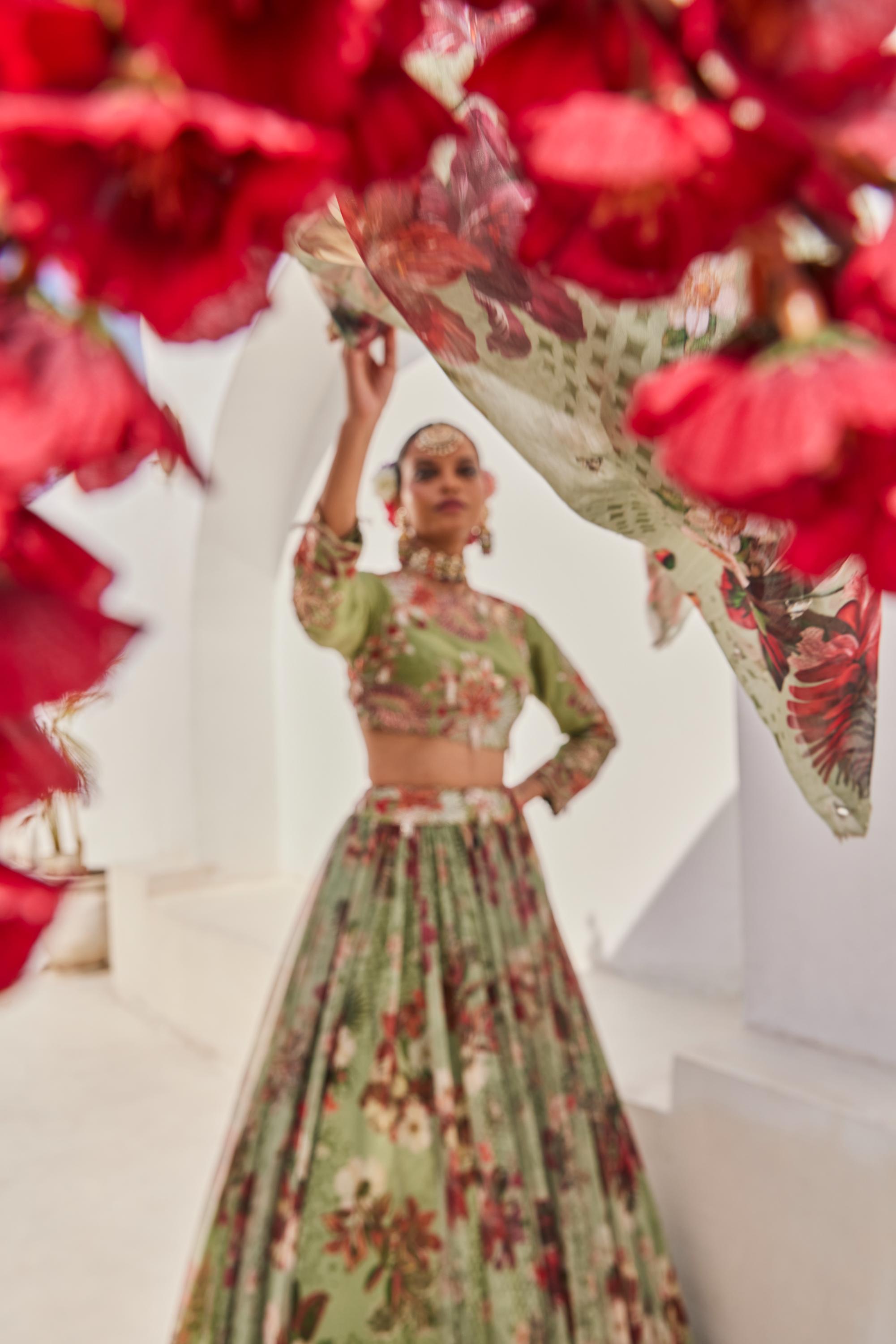 Sufi croptop lehenga set