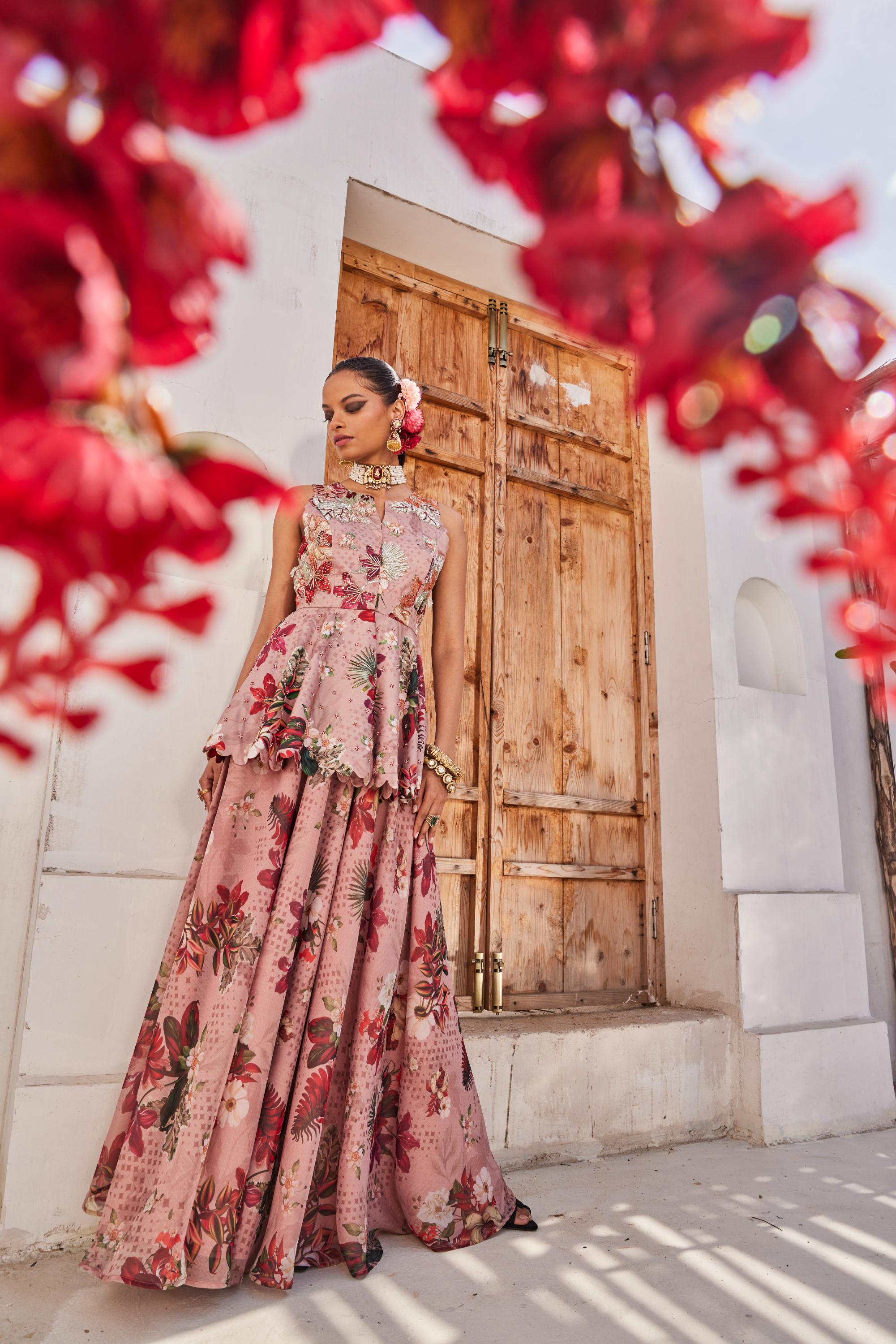 Saanjh peplum pallazos set